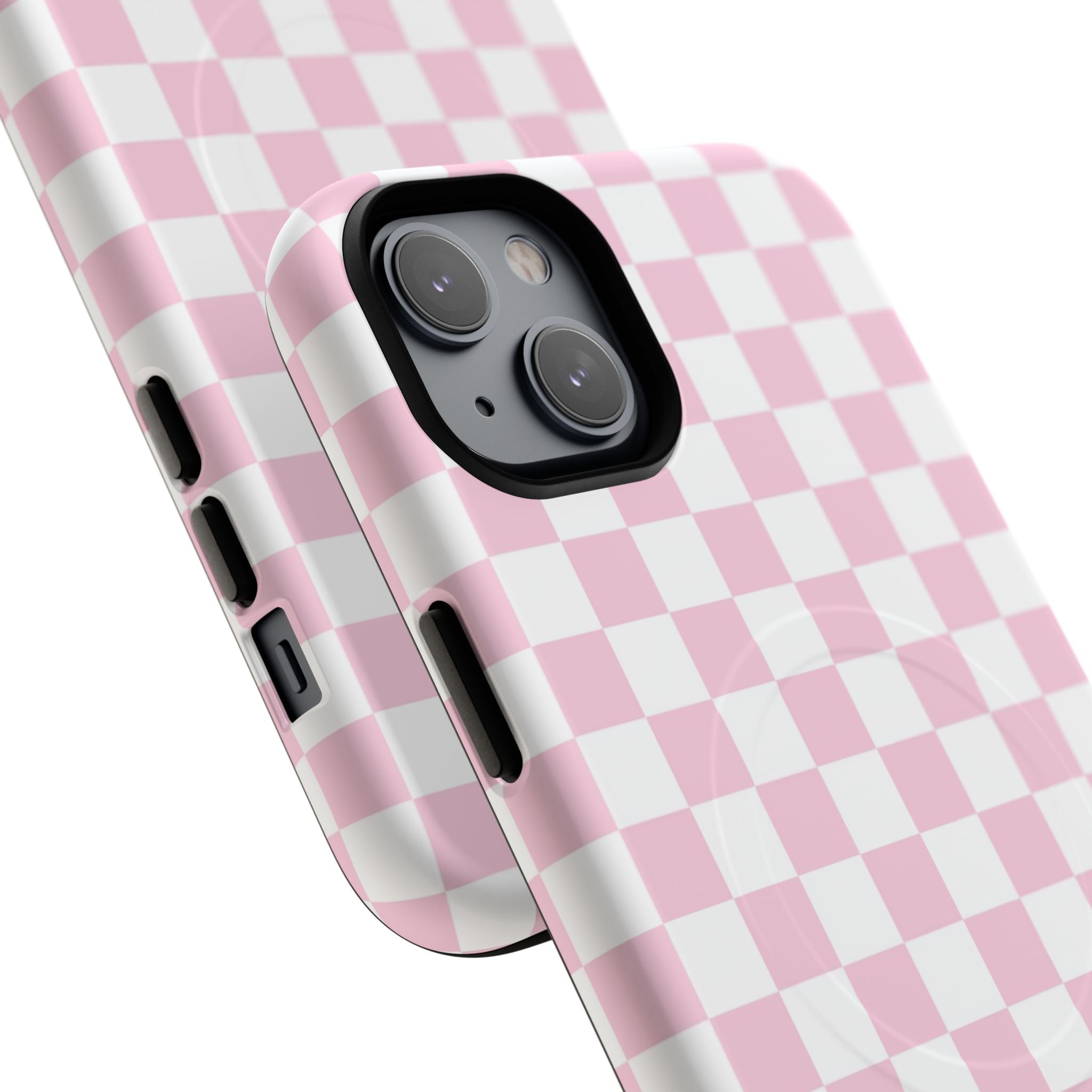 Pink and White Checkerboard MagSafe Case, Artsulli - Art is Long, Life is Short, Phone Case, , , , , , ,