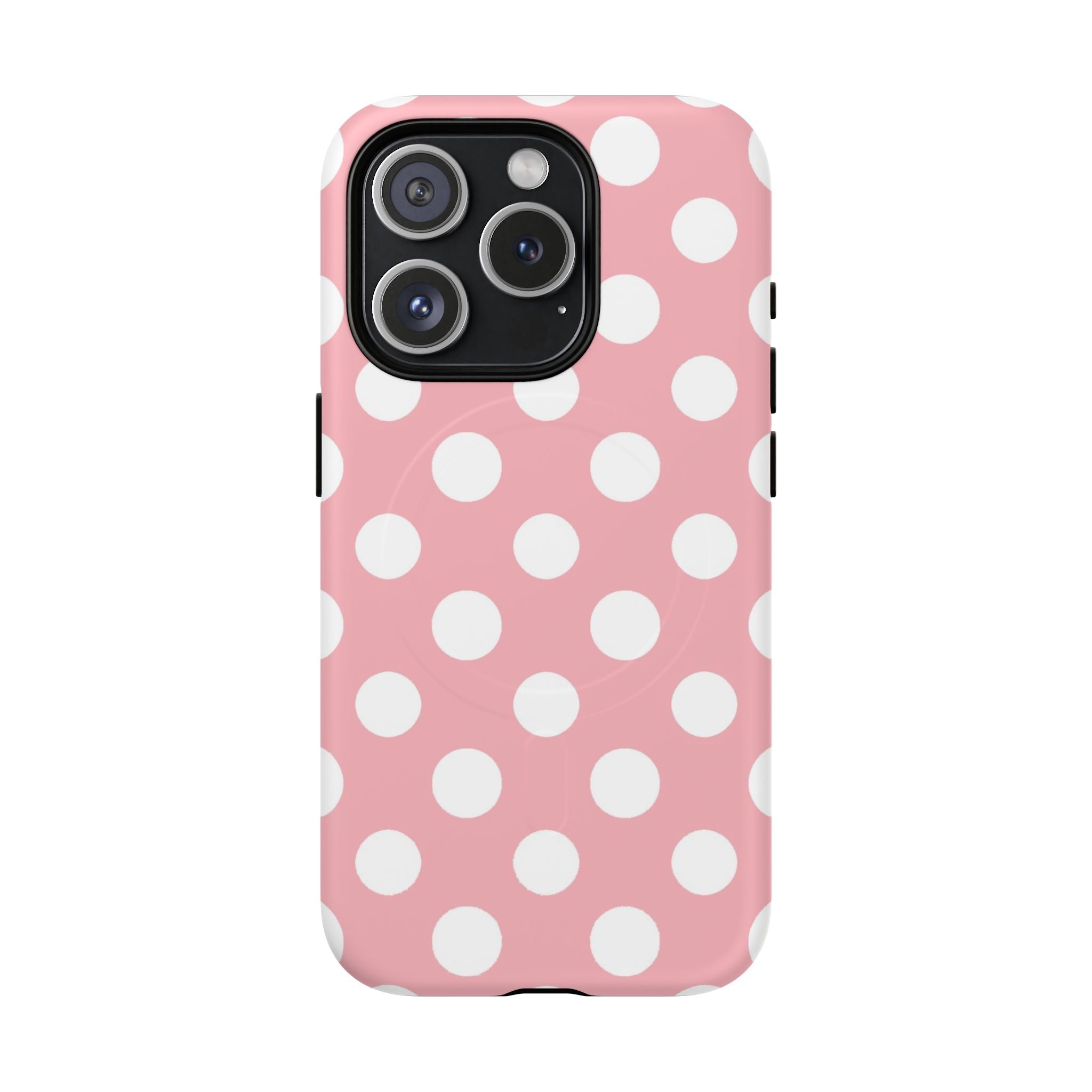 Pink Polka Dot MagSafe Phone Case, Artsulli - Art is Long, Life is Short, Phone Case, Size, iPhone 15 Pro, Surface, Matte, , , 73169604455437214005