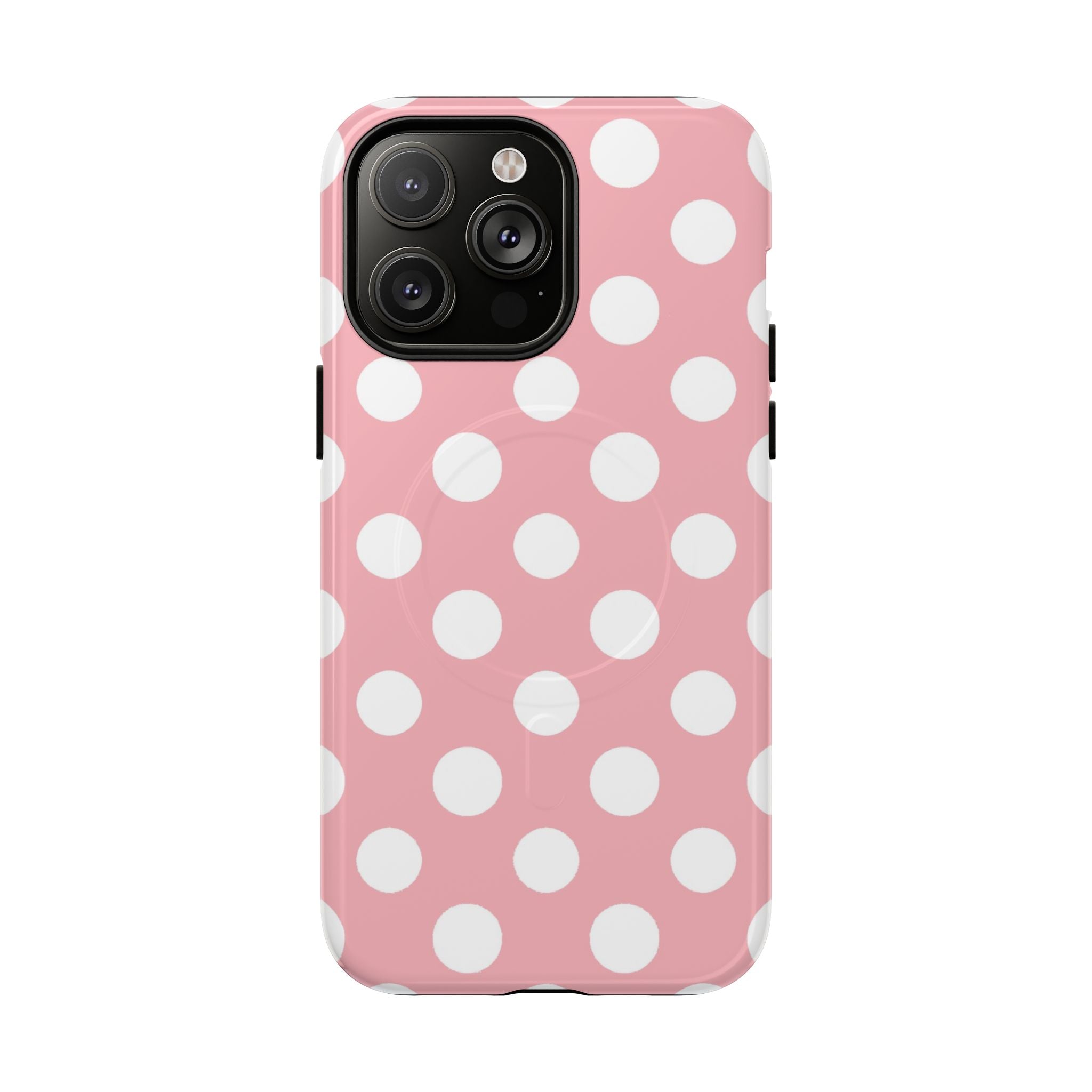 Pink Polka Dot MagSafe Phone Case, Artsulli - Art is Long, Life is Short, Phone Case, Size, iPhone 14 Pro Max, Surface, Glossy, , , 13106104968893161568