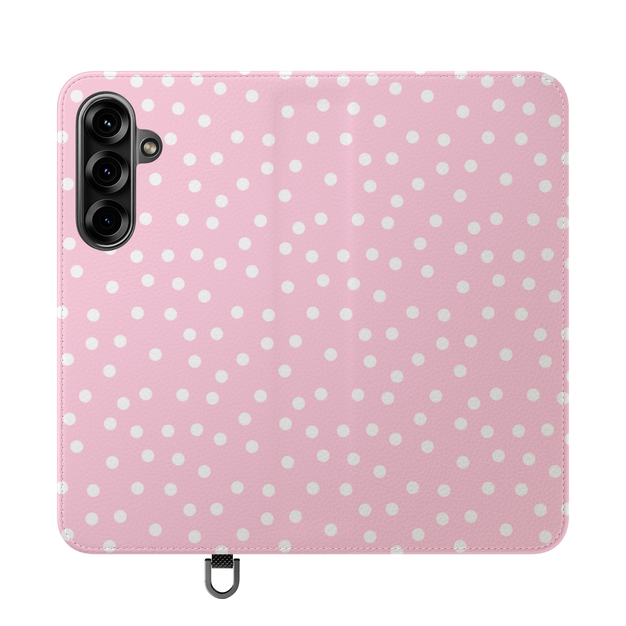 JAKKOUTTHEBXX Pink Polka Dot Phone Flip Cases 2025