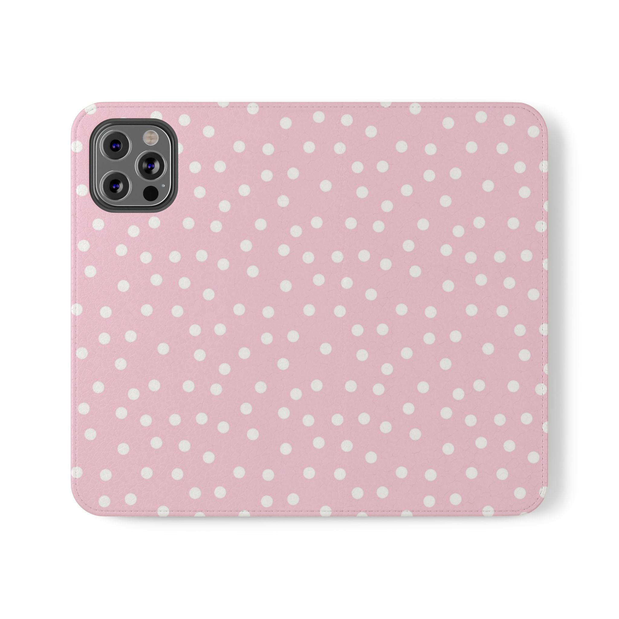 JAKKOUTTHEBXX Pink Polka Dot Phone Flip Cases 2025