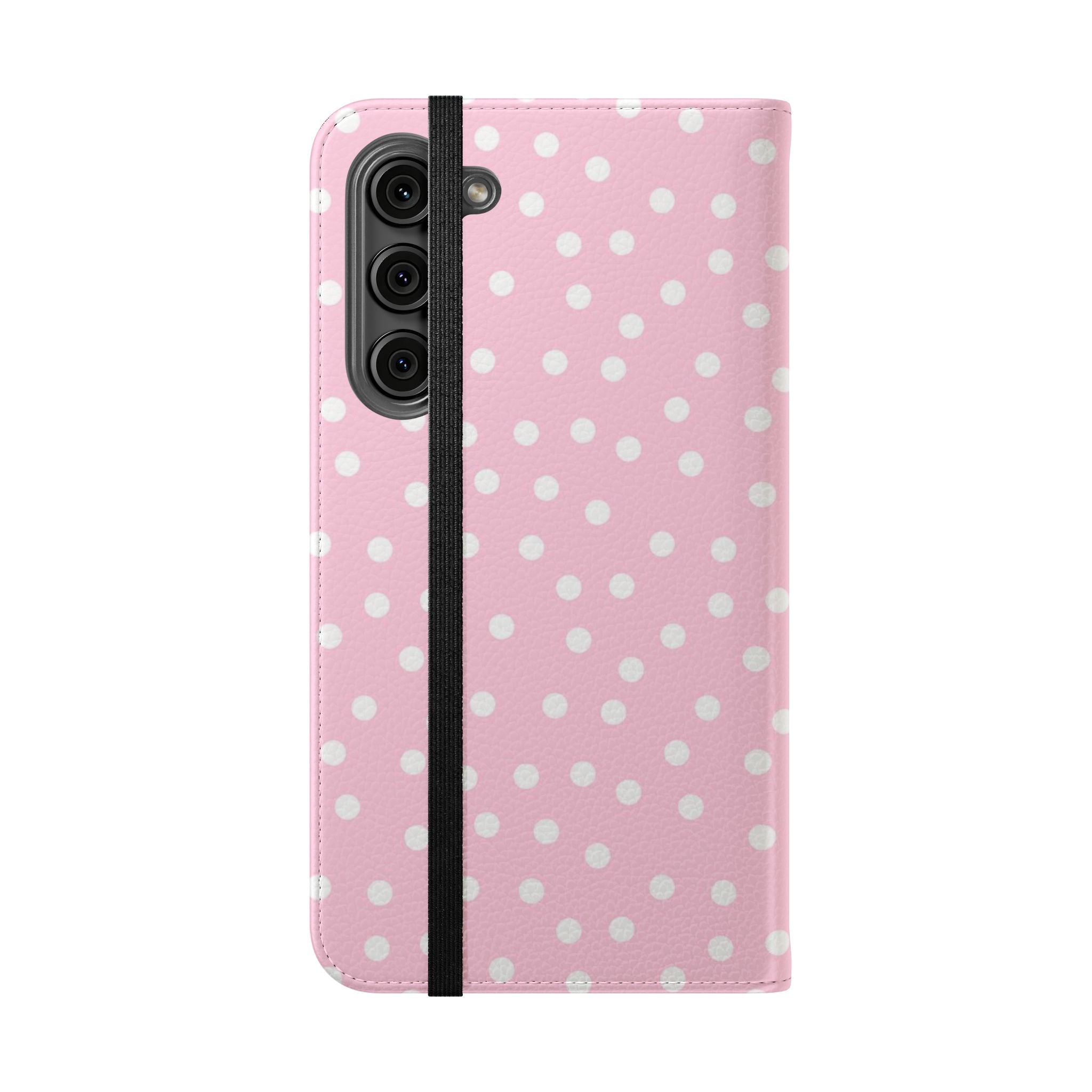 JAKKOUTTHEBXX Pink Polka Dot Phone Flip Cases 2025