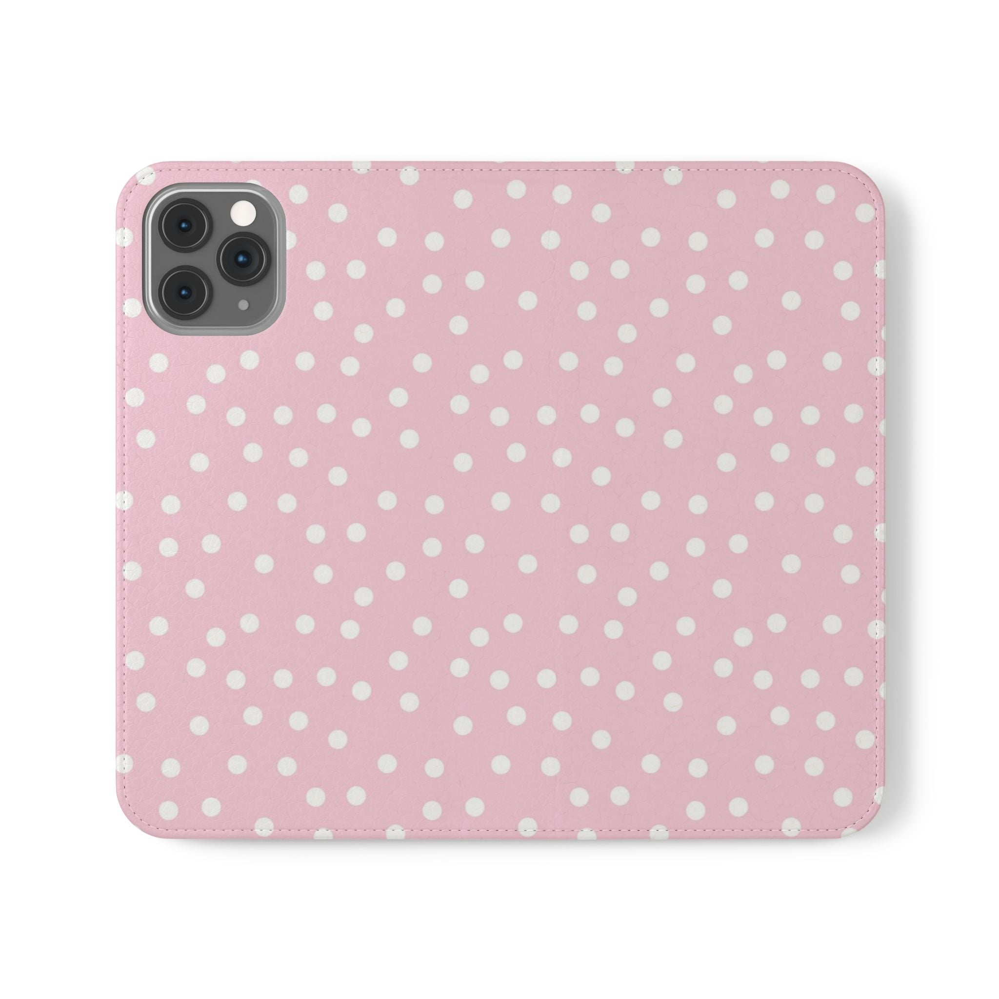 JAKKOUTTHEBXX Pink Polka Dot Phone Flip Cases 2025