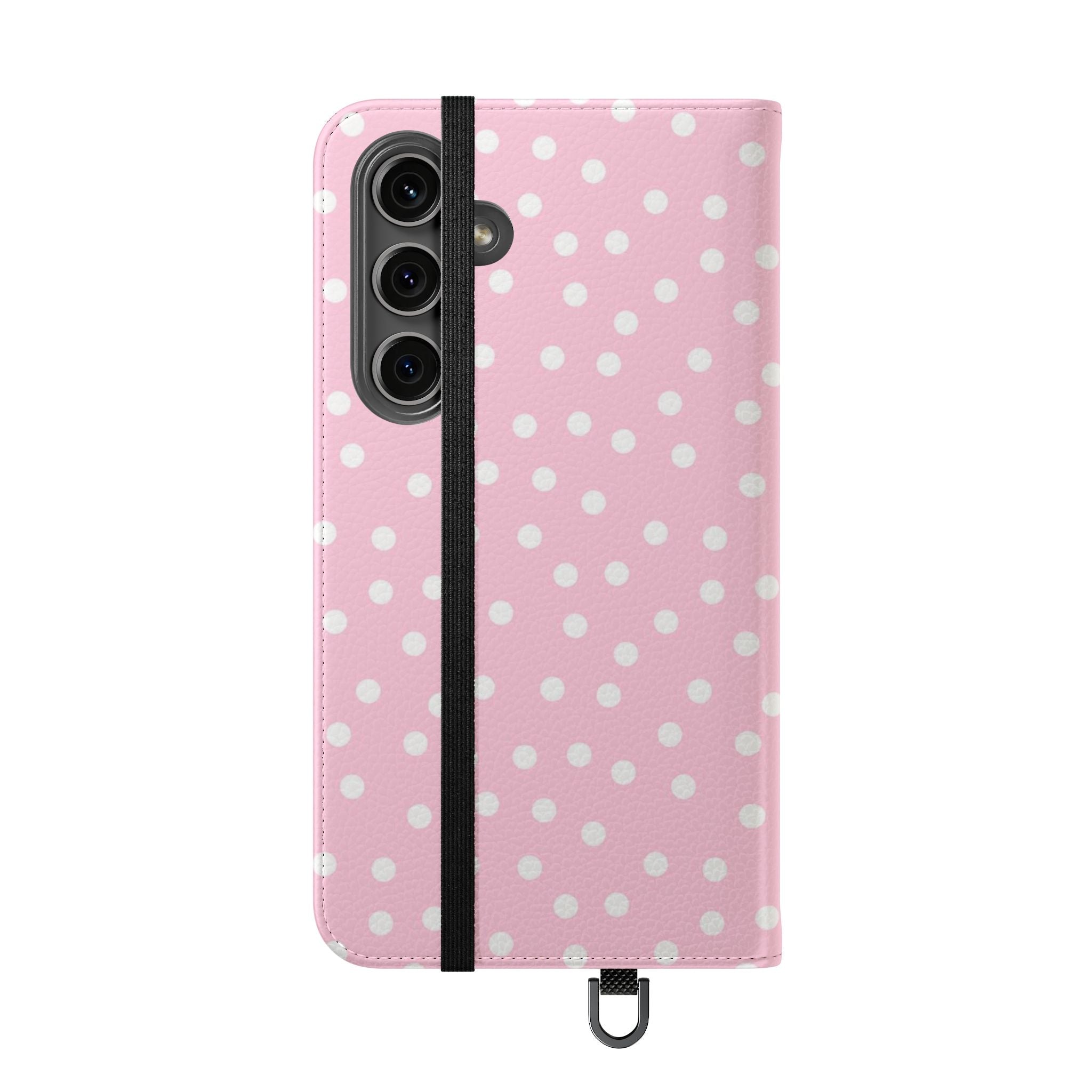 JAKKOUTTHEBXX Pink Polka Dot Phone Flip Cases 2025