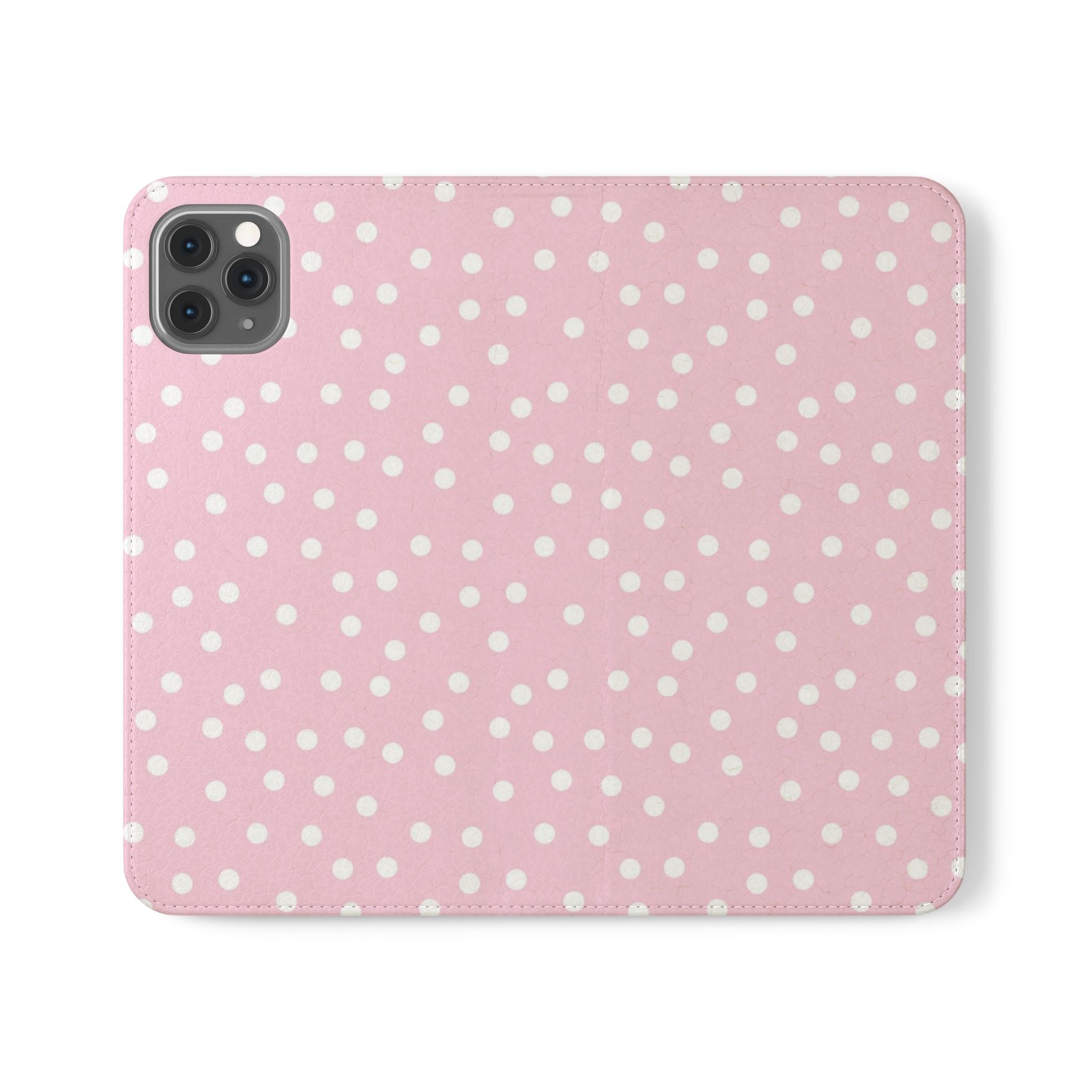 JAKKOUTTHEBXX Pink Polka Dot Phone Flip Cases 2025