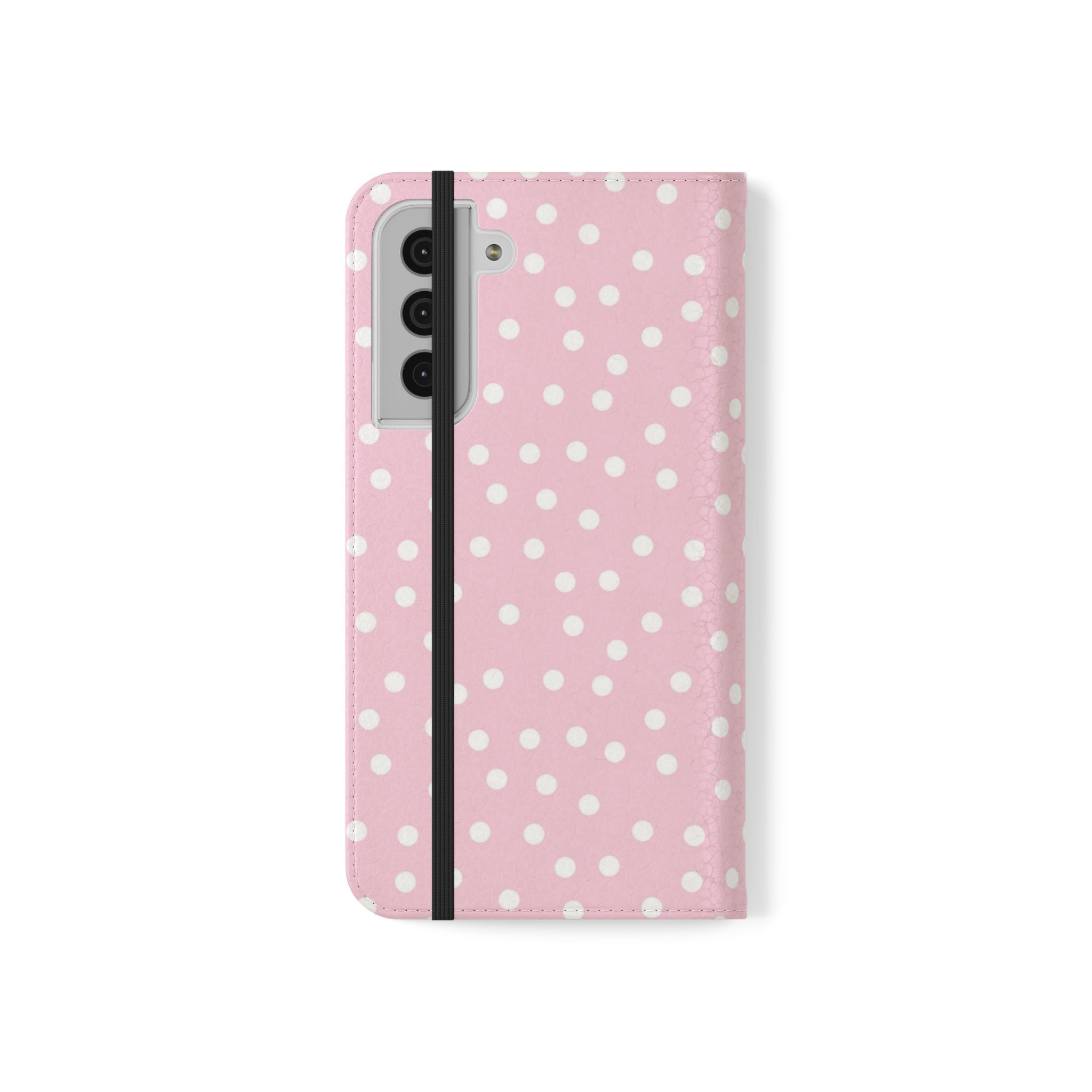 JAKKOUTTHEBXX Pink Polka Dot Phone Flip Cases 2025