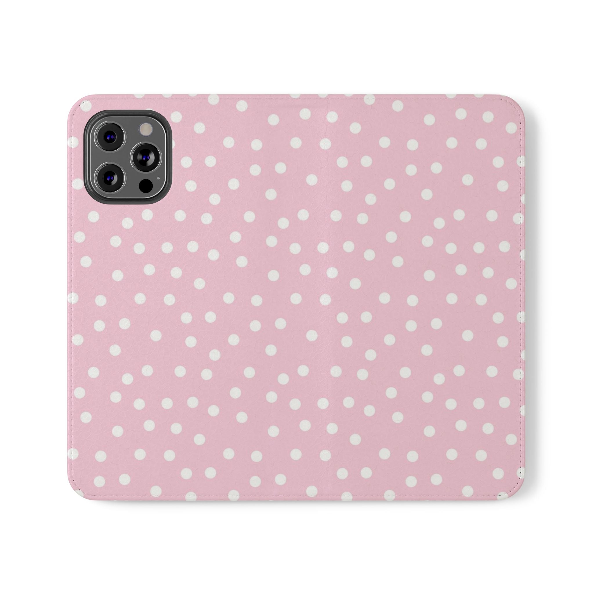 JAKKOUTTHEBXX Pink Polka Dot Phone Flip Cases 2025