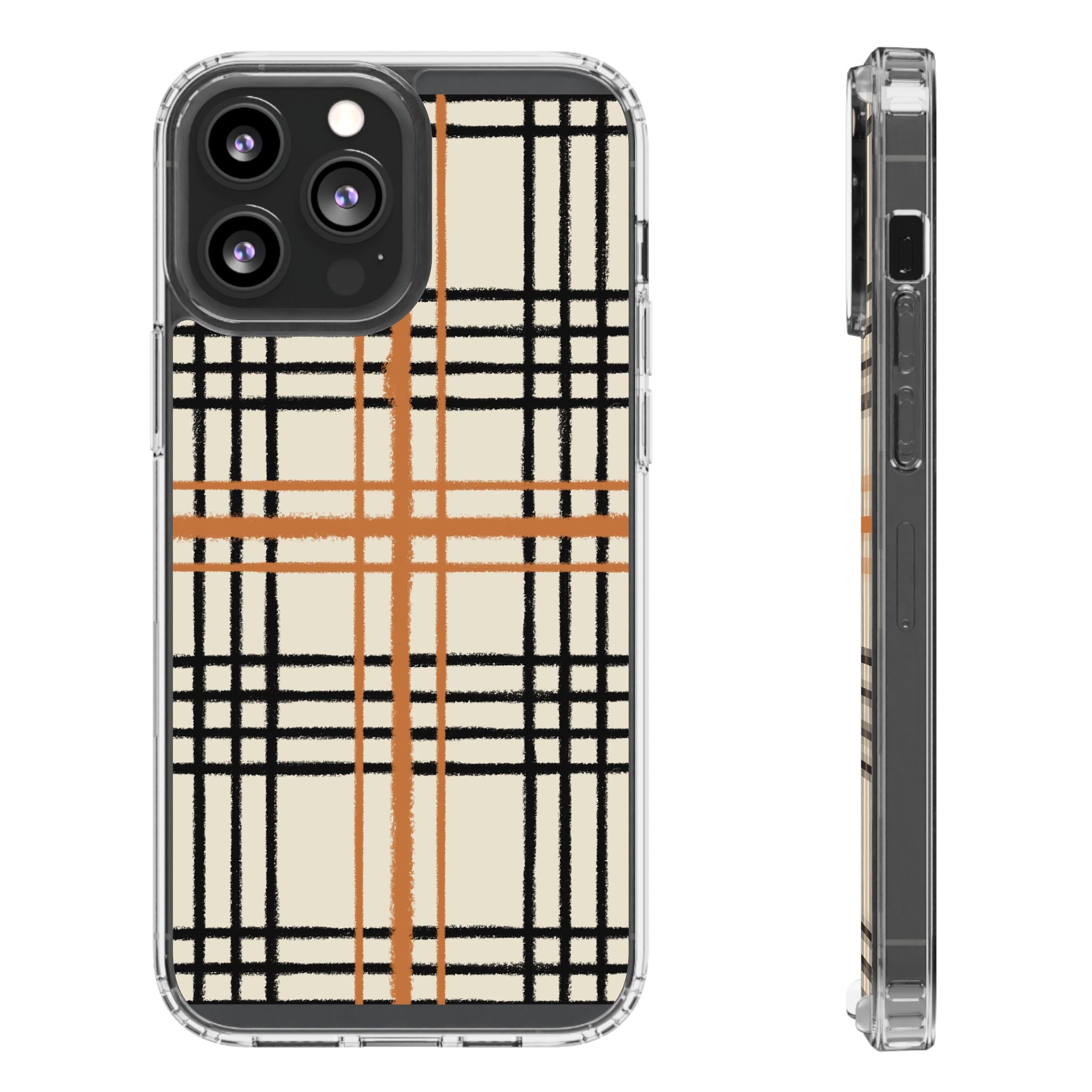 JAKKOUTTHEBXX Plaid iPhone 12 Pro Max Clear Case 2025