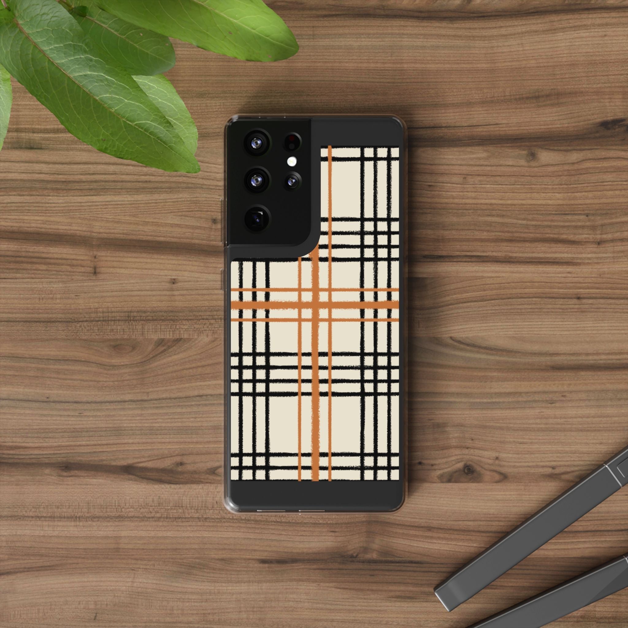JAKKOUTTHEBXX Plaid iPhone 12 Pro Max Clear Case 2025