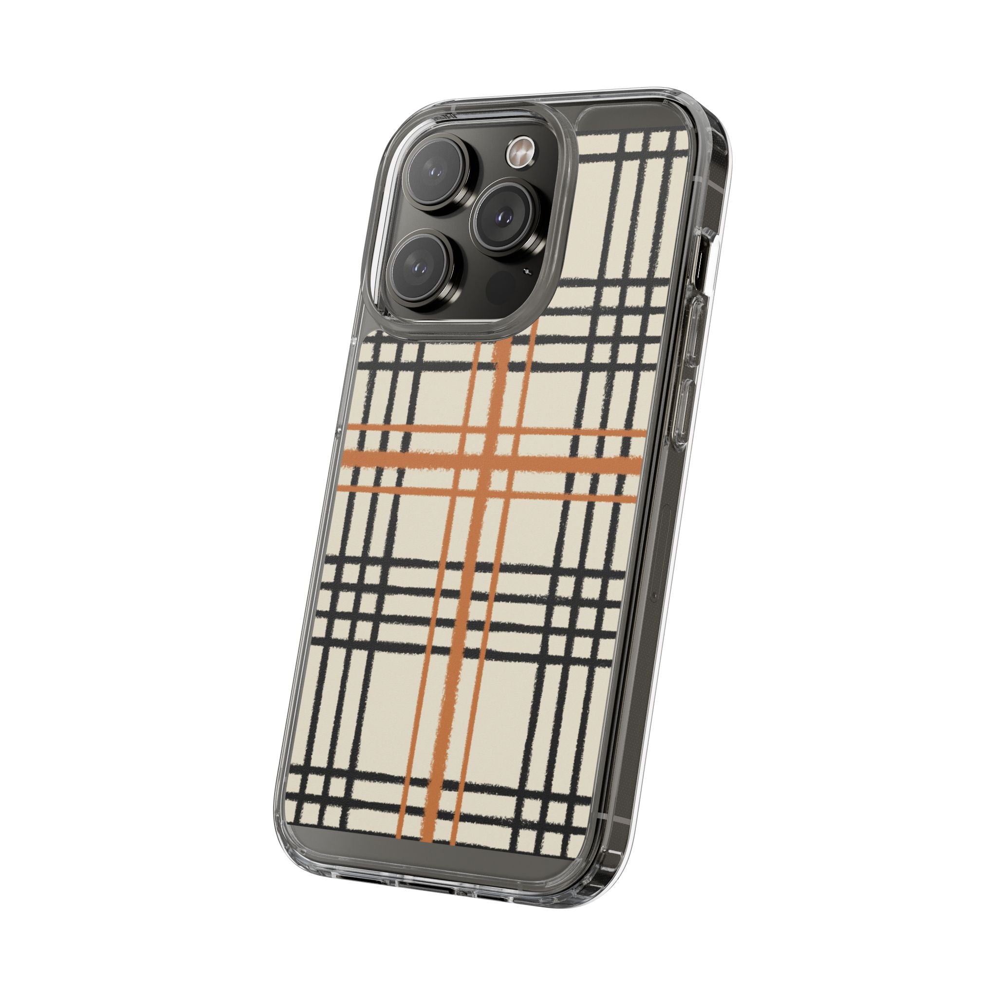 JAKKOUTTHEBXX Plaid iPhone 12 Pro Max Clear Case 2025
