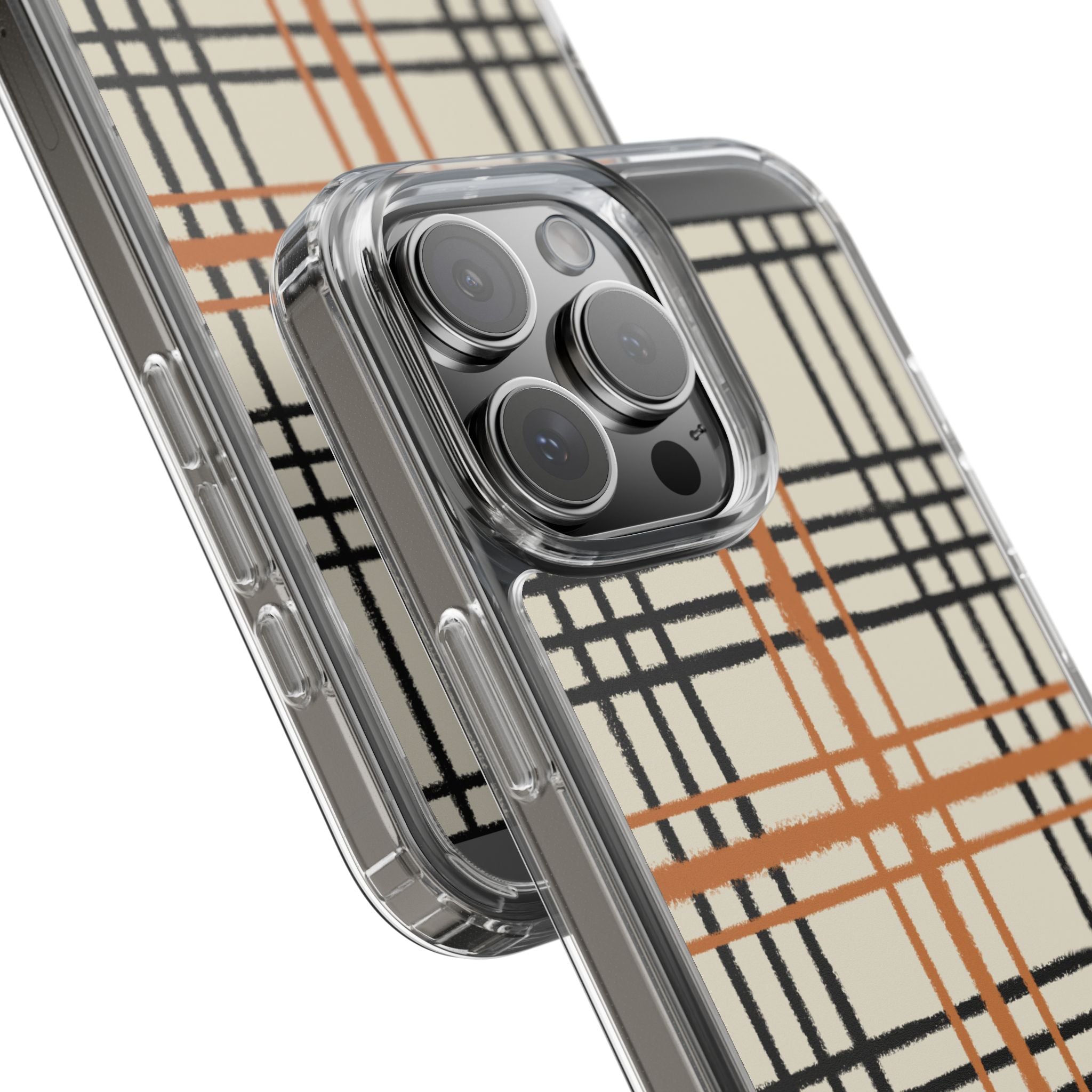 JAKKOUTTHEBXX Plaid iPhone 12 Pro Max Clear Case 2025