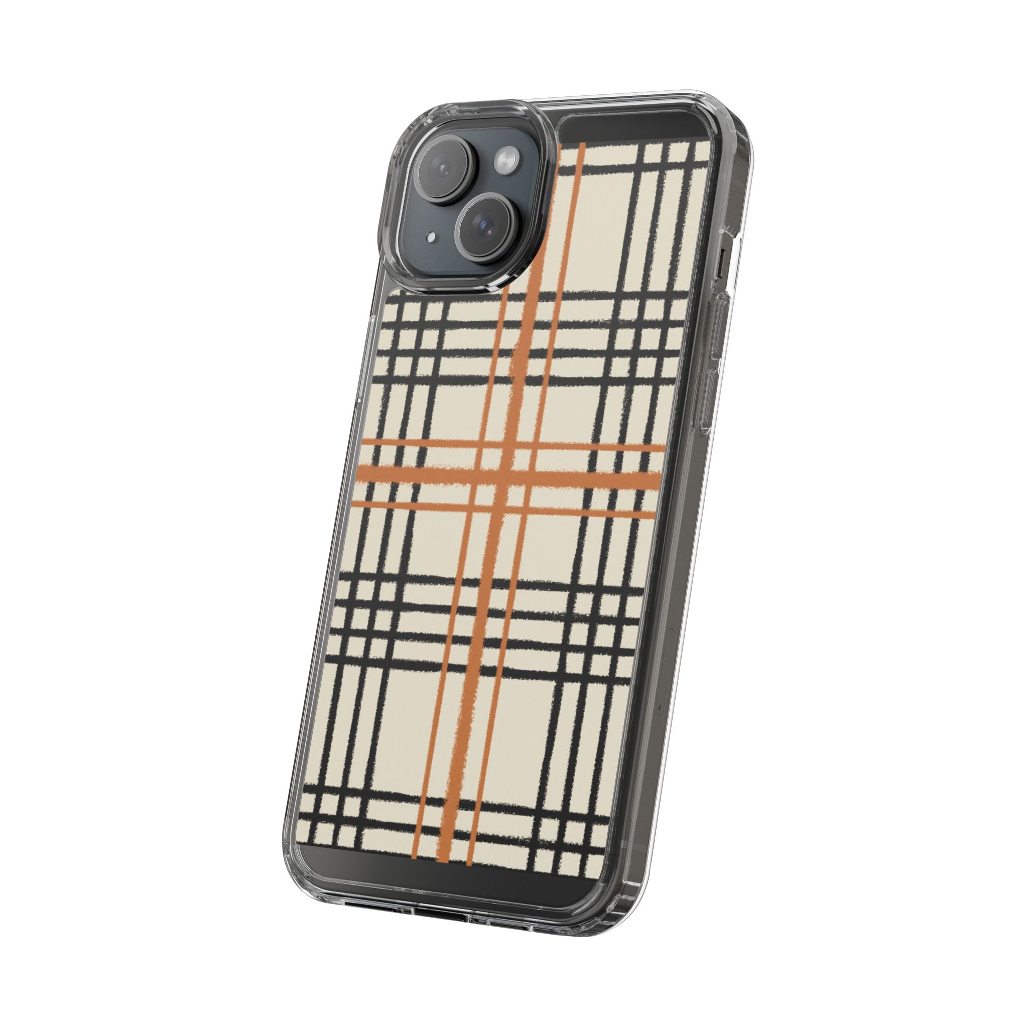 JAKKOUTTHEBXX Plaid iPhone 12 Pro Max Clear Case 2025