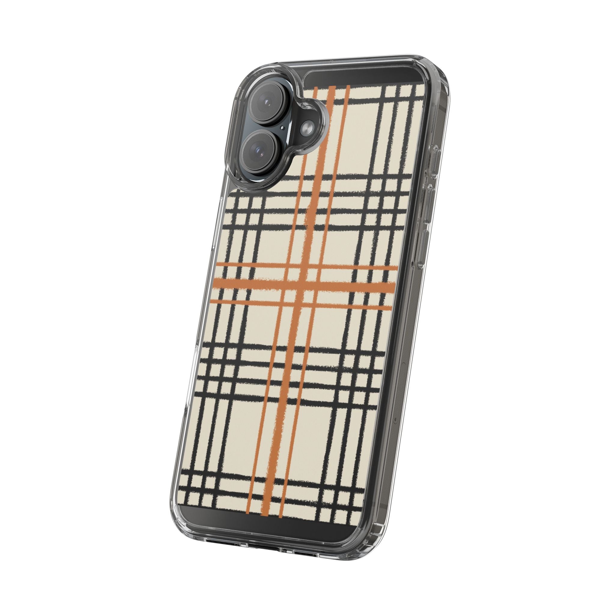 JAKKOUTTHEBXX Plaid iPhone 12 Pro Max Clear Case 2025