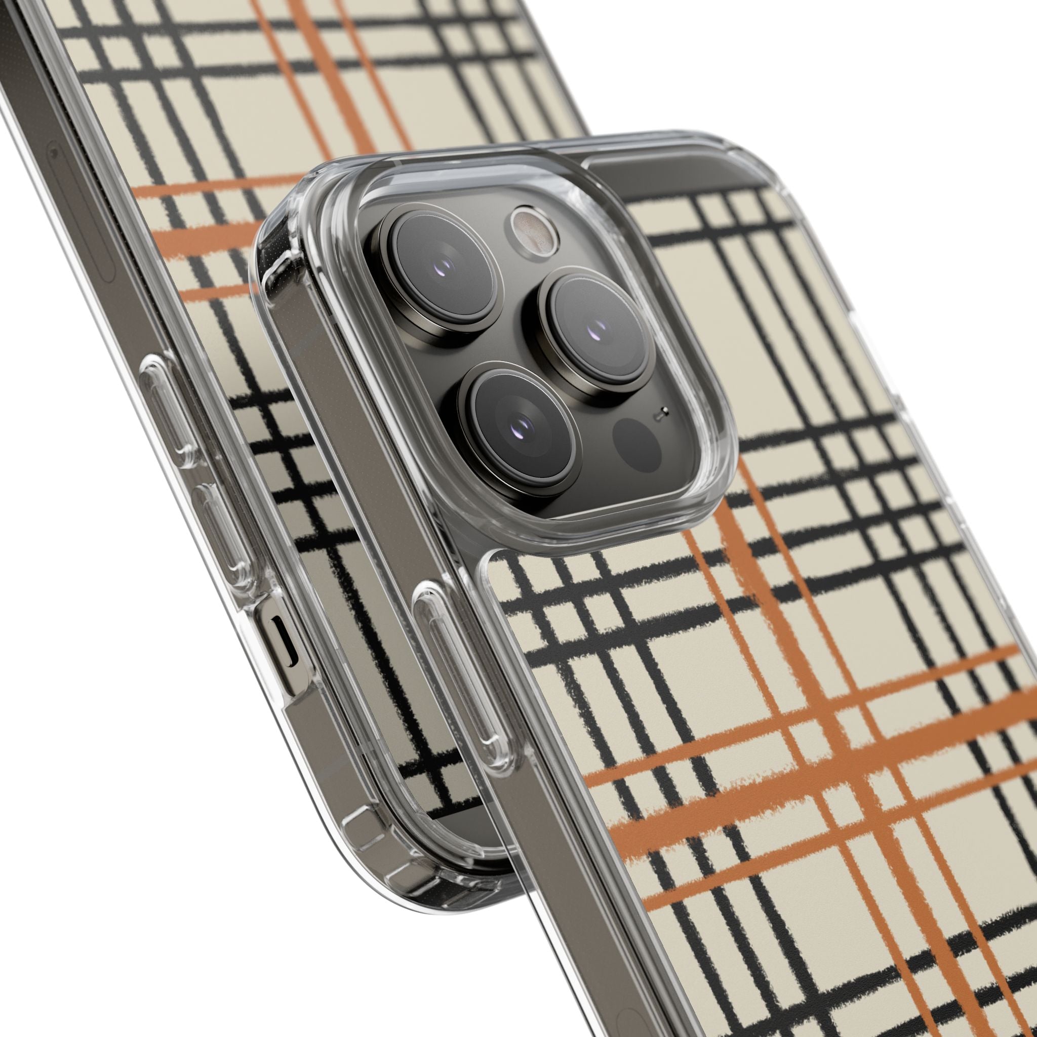 JAKKOUTTHEBXX Plaid iPhone 12 Pro Max Clear Case 2025
