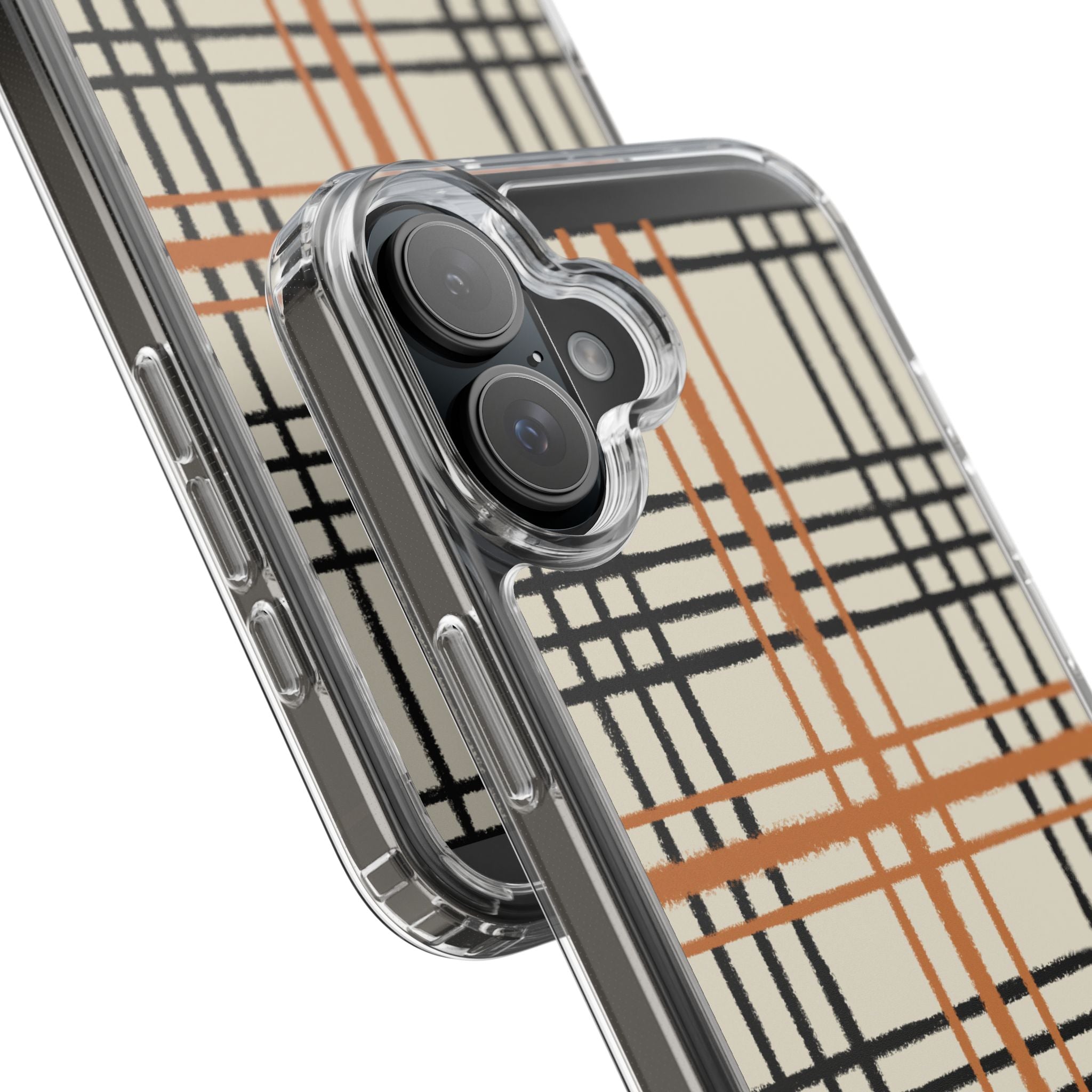 JAKKOUTTHEBXX Plaid iPhone 12 Pro Max Clear Case 2025