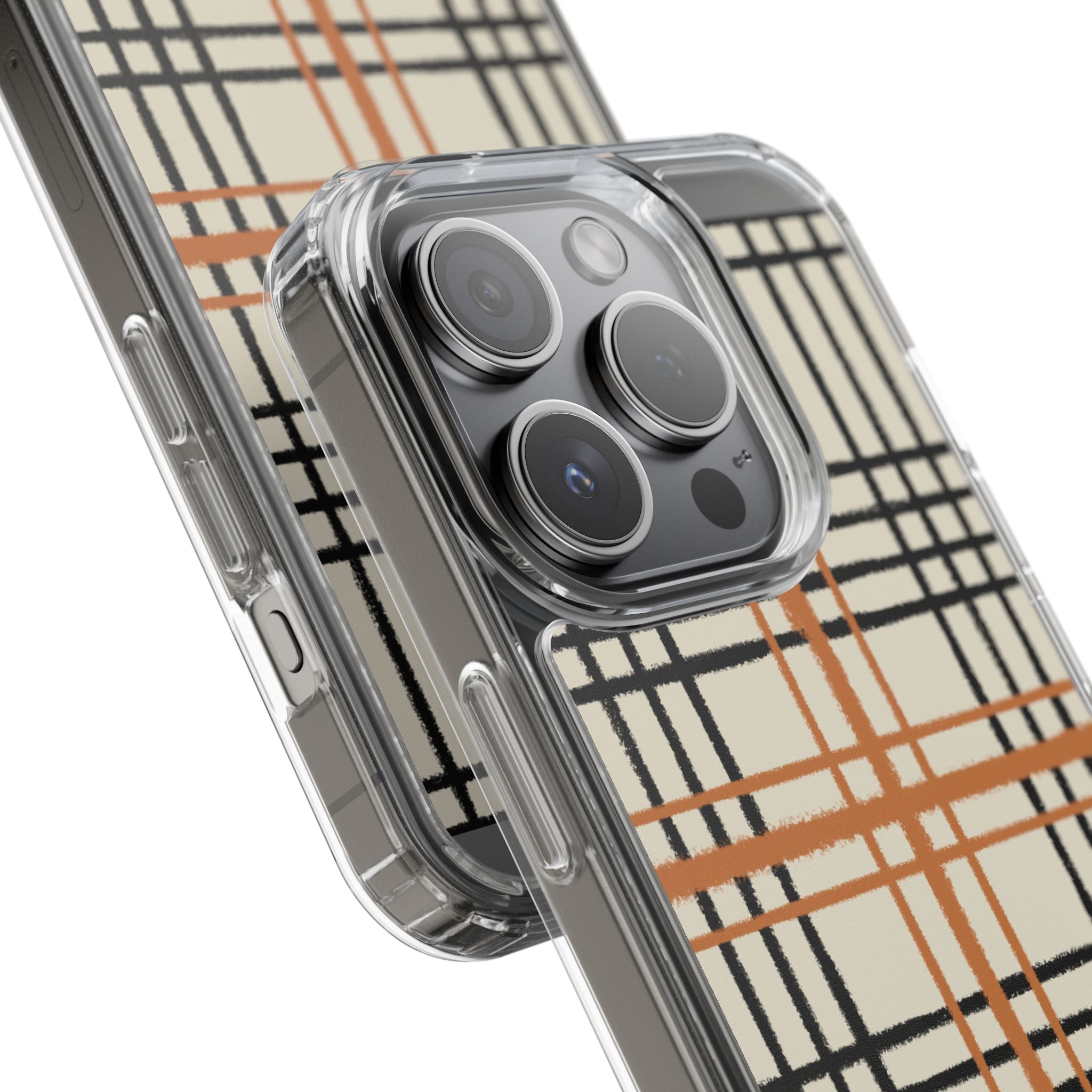 JAKKOUTTHEBXX Plaid iPhone 12 Pro Max Clear Case 2025