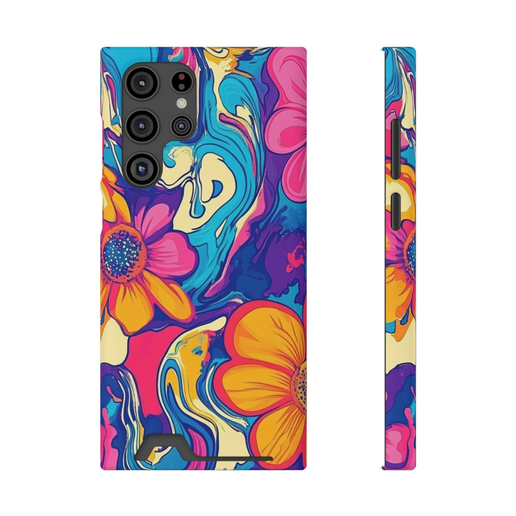 Psychedelic Floral Swirl Phone Case, Artsulli - Art is Long, Life is Short, Phone Case, Size, Samsung Galaxy S22 Ultra, Surface, Matte, Shape, Without gift packaging, 60599385352126875860