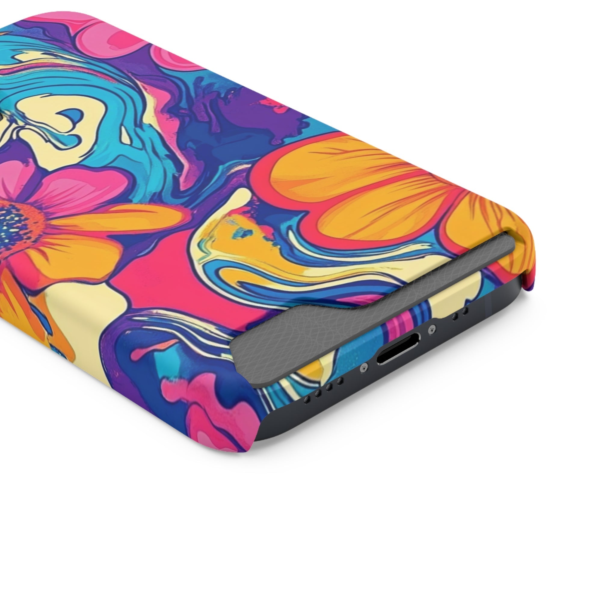 Psychedelic Floral Swirl Phone Case, Artsulli - Art is Long, Life is Short, Phone Case, , , , , , ,