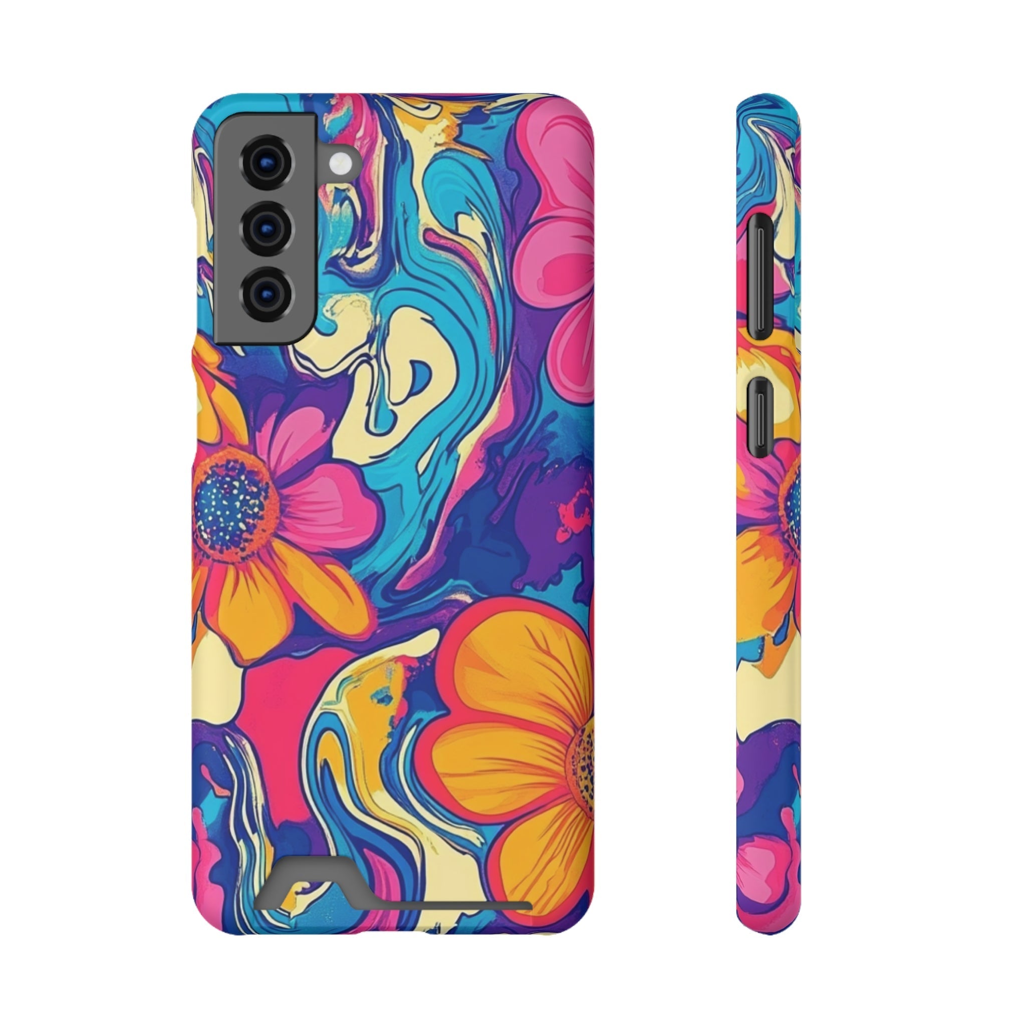 Psychedelic Floral Swirl Phone Case, Artsulli - Art is Long, Life is Short, Phone Case, Size, Samsung Galaxy S21 Plus, Surface, Matte, Shape, Without gift packaging, 24465441272886559200