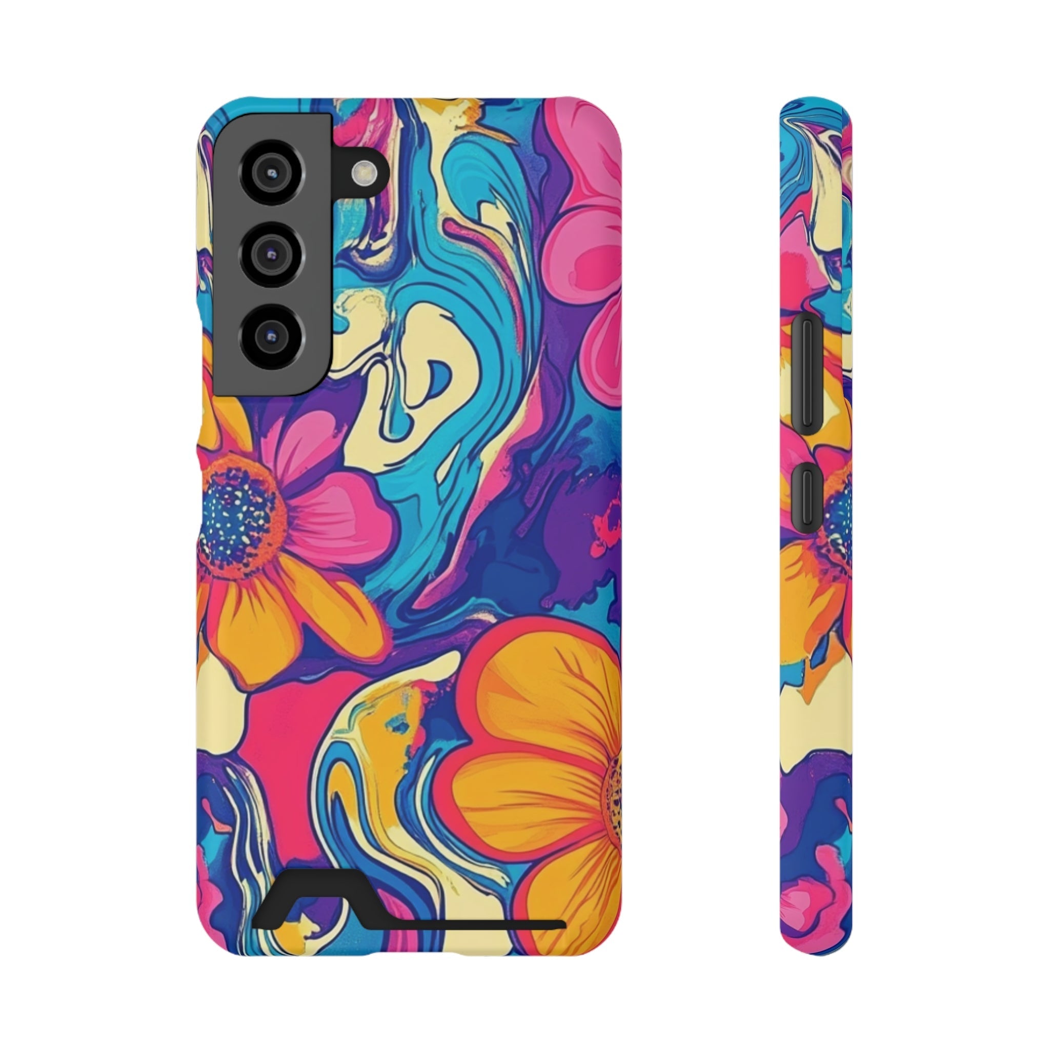 Psychedelic Floral Swirl Phone Case, Artsulli - Art is Long, Life is Short, Phone Case, Size, Samsung Galaxy S22, Surface, Matte, Shape, Without gift packaging, 48858987445717484255