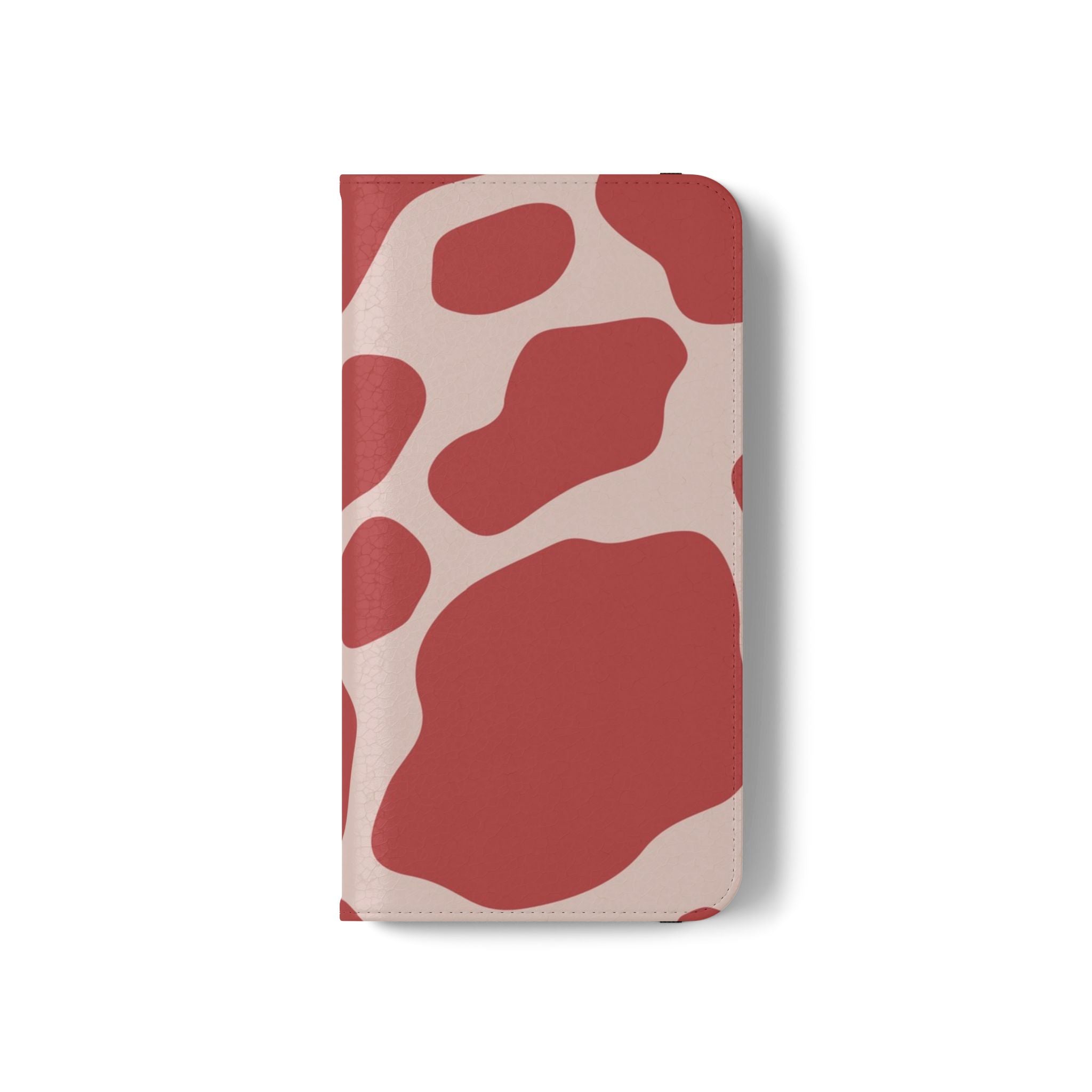 Red and Beige Cow Print Flip Cases, Artsulli - Art is Long, Life is Short, Phone Case, , , , , , ,