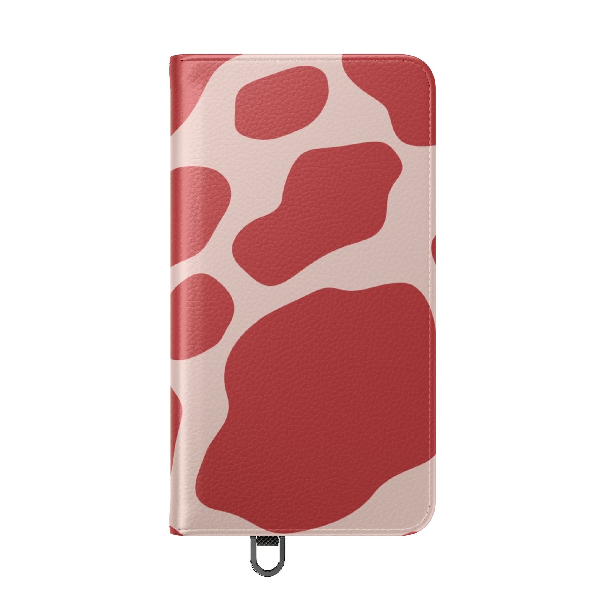 Red and Beige Cow Print Flip Cases, Artsulli - Art is Long, Life is Short, Phone Case, , , , , , ,