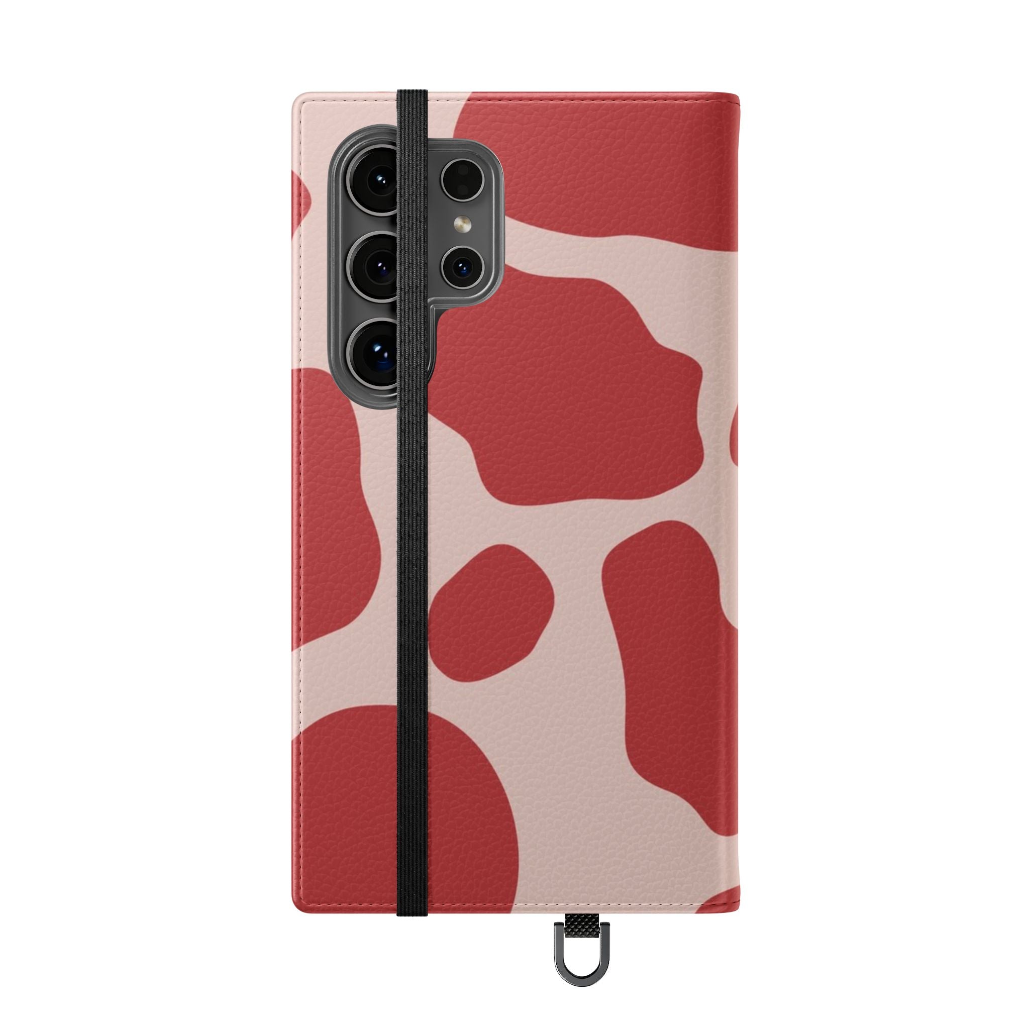 Red and Beige Cow Print Flip Cases, Artsulli - Art is Long, Life is Short, Phone Case, , , , , , ,