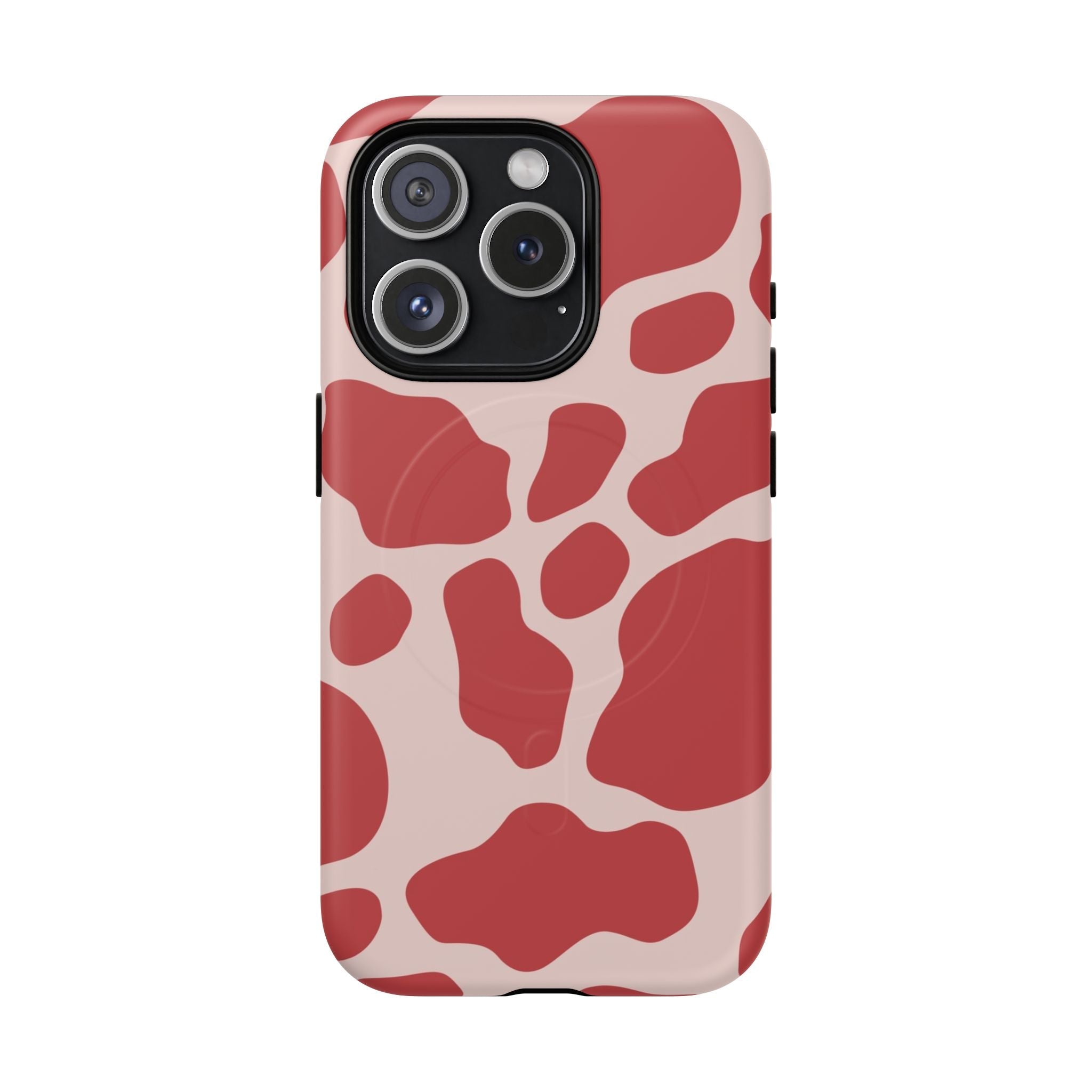 Red and Pink Cow Print MagSafe iPhone Case, Artsulli - Art is Long, Life is Short, Phone Case, Size, iPhone 15 Pro, Surface, Matte, , , 43352654616490293516