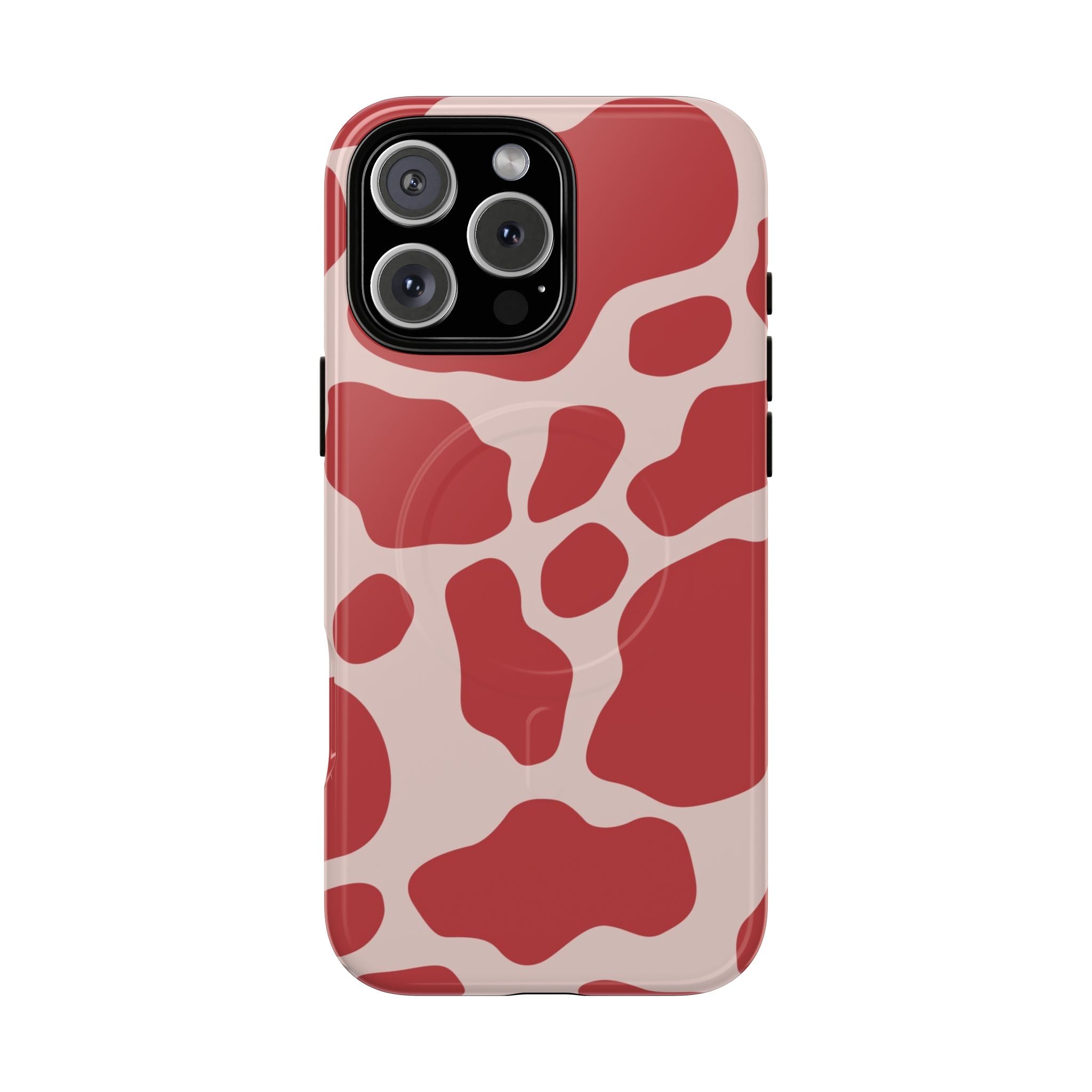 Red and Pink Cow Print MagSafe iPhone Case, Artsulli - Art is Long, Life is Short, Phone Case, Size, iPhone 16 Pro Max, Surface, Glossy, , , 31280029377985963987