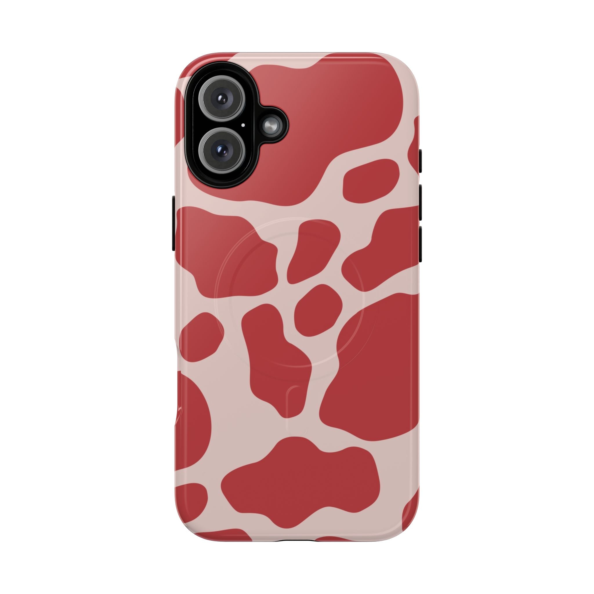 Red and Pink Cow Print MagSafe iPhone Case, Artsulli - Art is Long, Life is Short, Phone Case, Size, iPhone 16 Plus, Surface, Glossy, , , 10136514533615971016