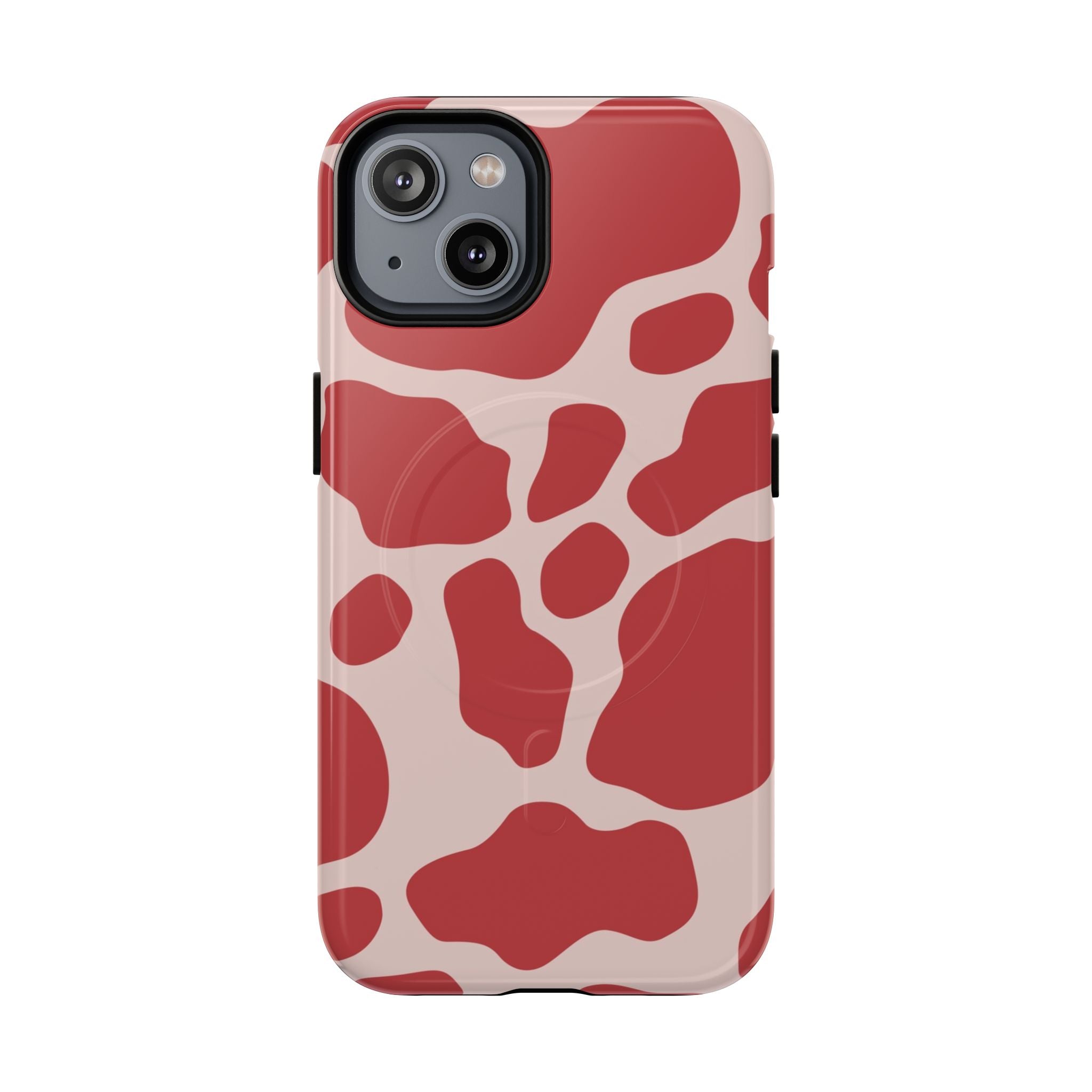 Red and Pink Cow Print MagSafe iPhone Case, Artsulli - Art is Long, Life is Short, Phone Case, Size, iPhone 14, Surface, Glossy, , , 20624579081093312994