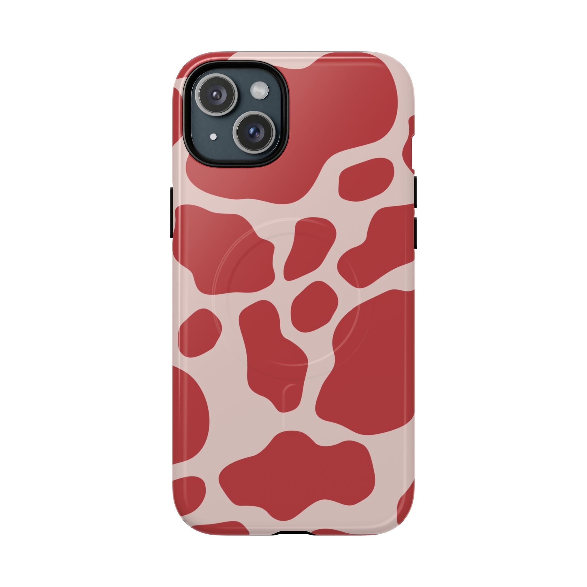 Red and Pink Cow Print MagSafe iPhone Case, Artsulli - Art is Long, Life is Short, Phone Case, Size, iPhone 15 Plus, Surface, Glossy, , , 32007518680179343763