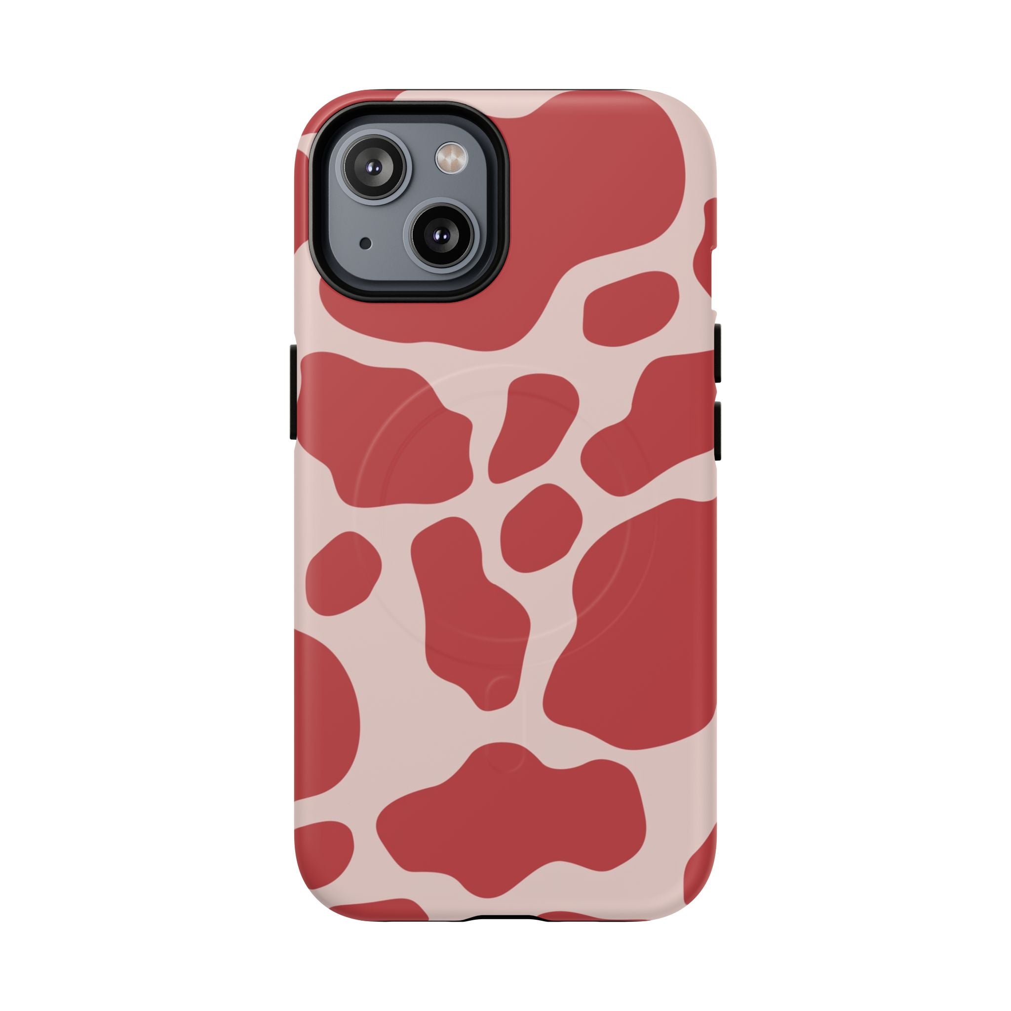 Red and Pink Cow Print MagSafe iPhone Case, Artsulli - Art is Long, Life is Short, Phone Case, Size, iPhone 14, Surface, Matte, , , 11829215842342352403