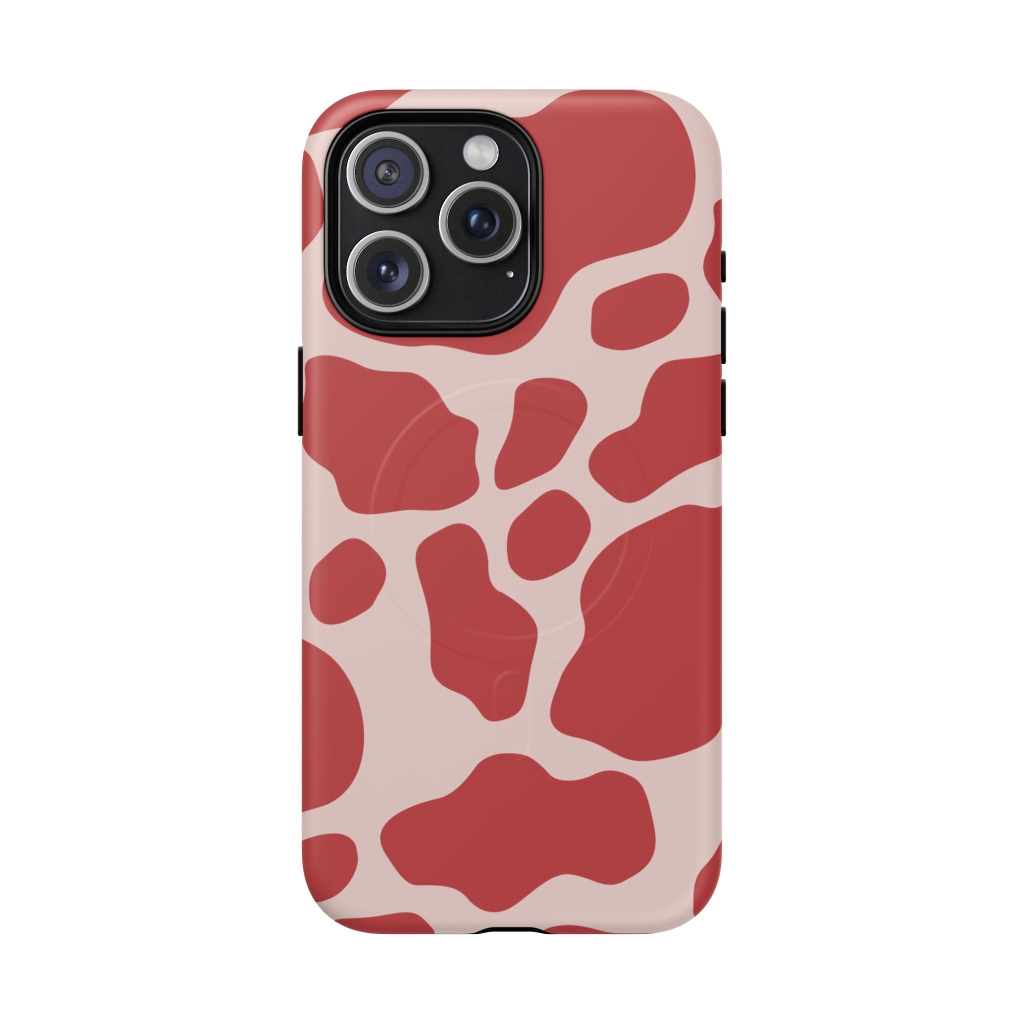 Red and Pink Cow Print MagSafe iPhone Case, Artsulli - Art is Long, Life is Short, Phone Case, Size, iPhone 15 Pro Max, Surface, Matte, , , 81831224666576312769