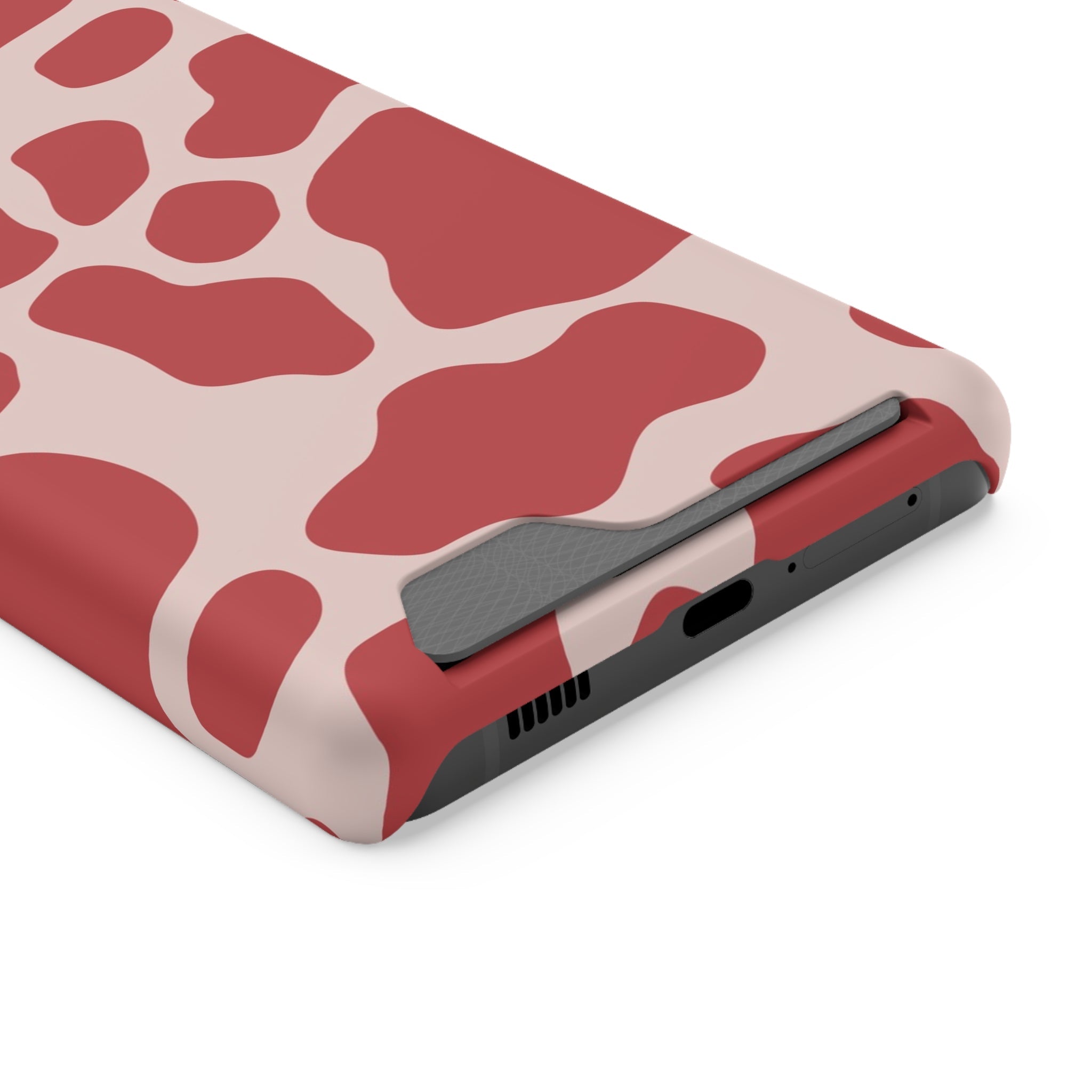 Red and White Cow Print Cardholder Case, Artsulli - Art is Long, Life is Short, Phone Case, , , , , , ,