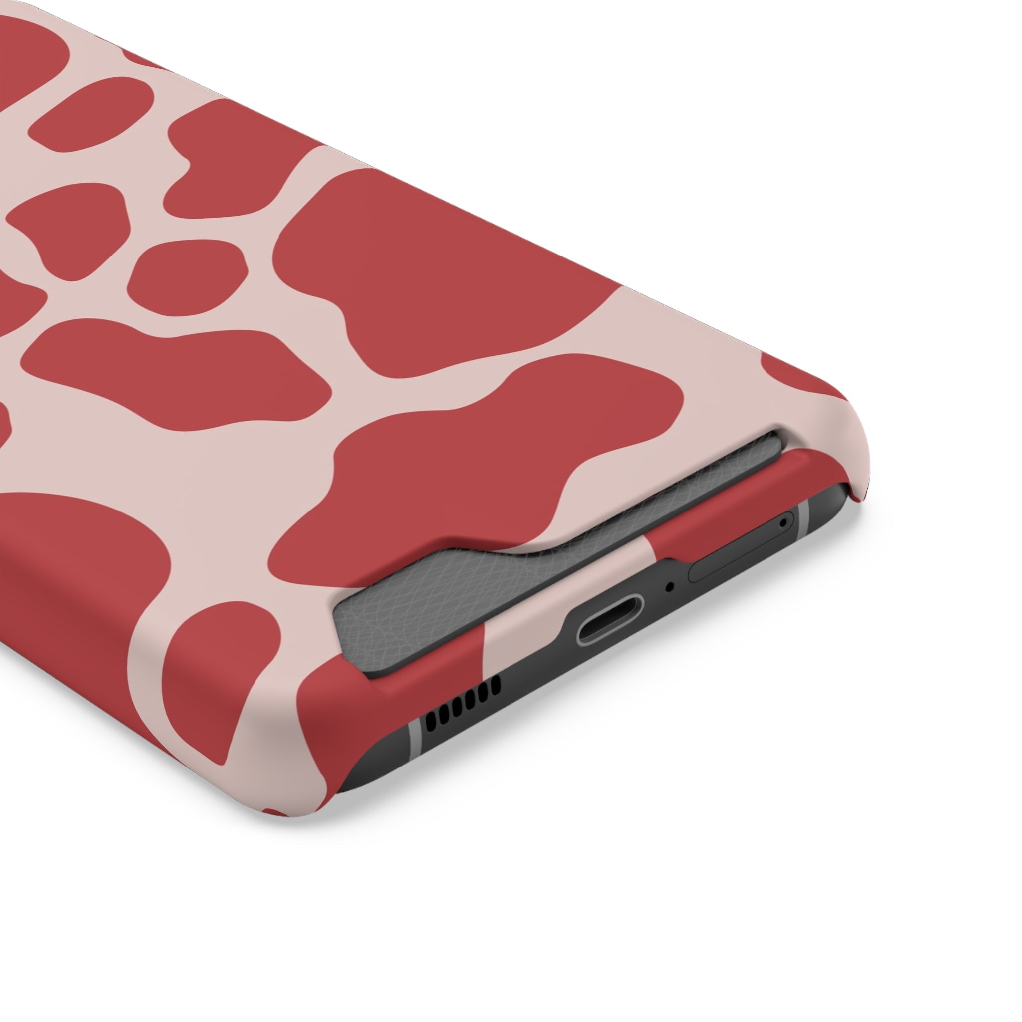 Red and White Cow Print Cardholder Case, Artsulli - Art is Long, Life is Short, Phone Case, , , , , , ,