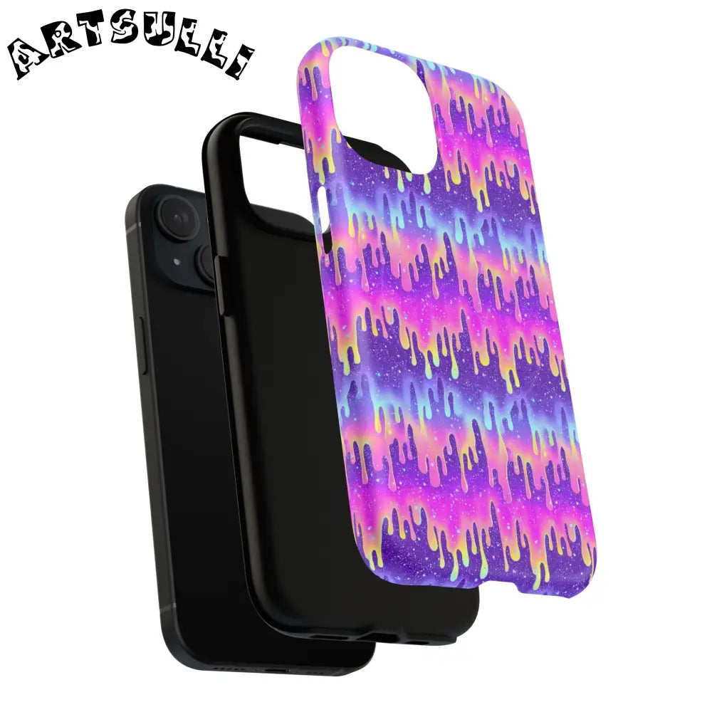 JAKKOUTTHEBXX Purple and Pink Galaxy Drip MagSafe Case 2025