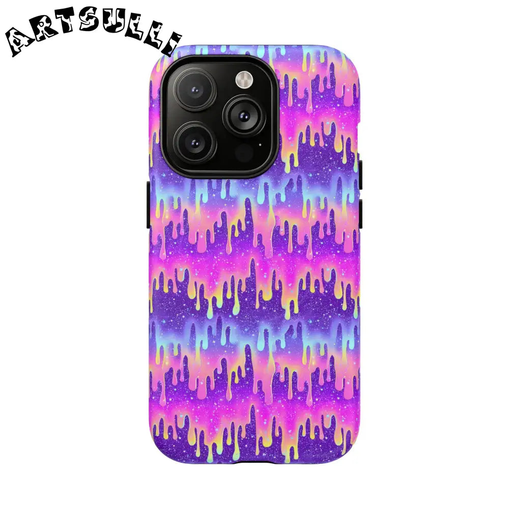 JAKKOUTTHEBXX Purple and Pink Galaxy Drip MagSafe Case 2025