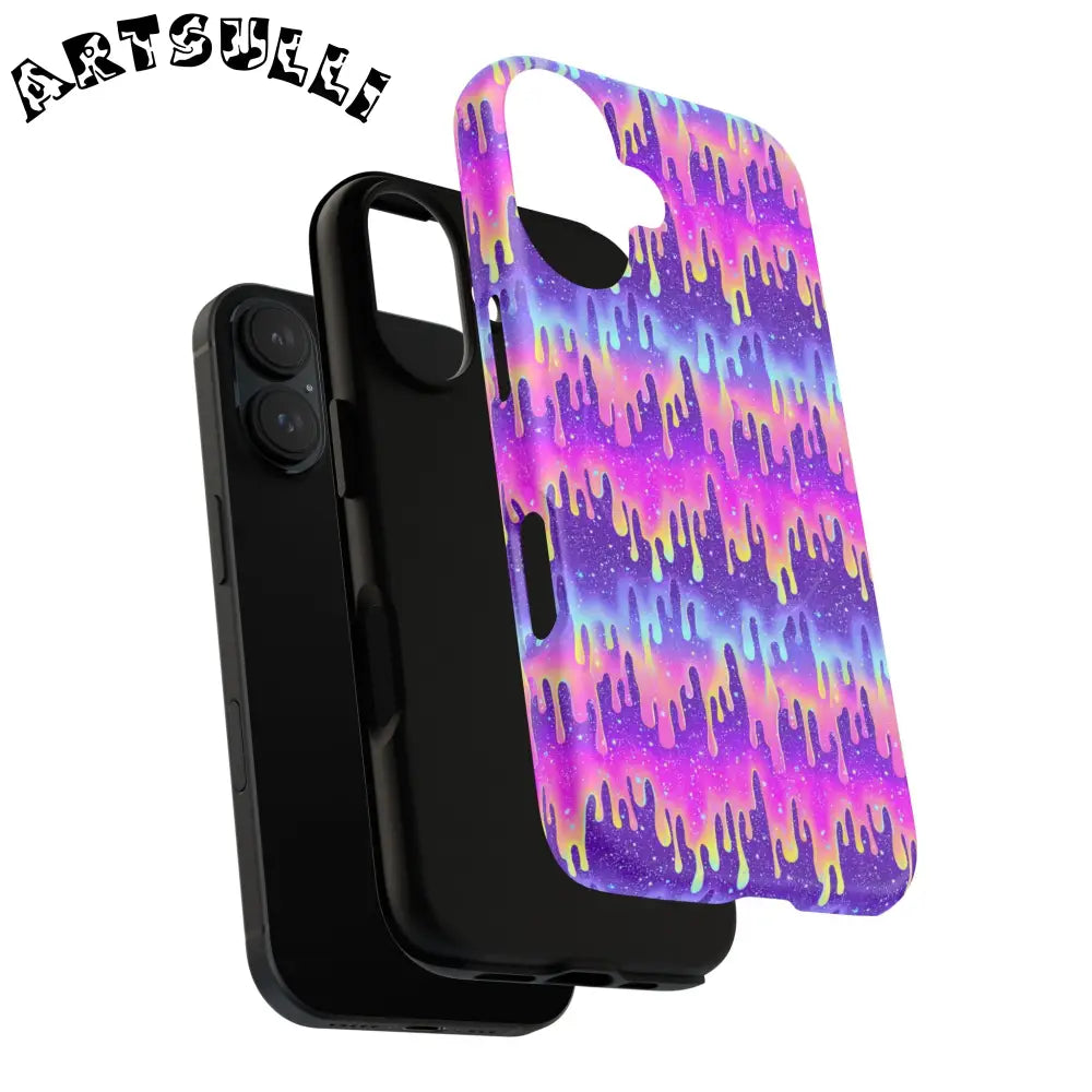 JAKKOUTTHEBXX Purple and Pink Galaxy Drip MagSafe Case 2025