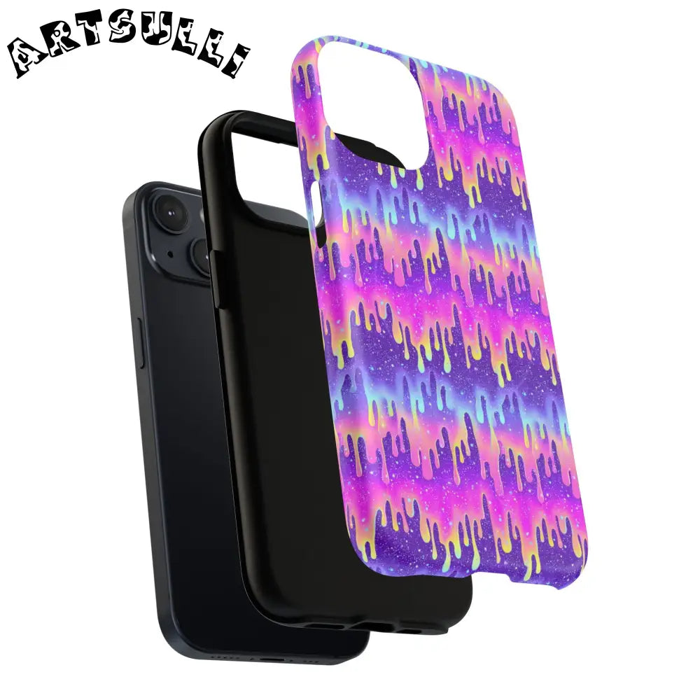 JAKKOUTTHEBXX Purple and Pink Galaxy Drip MagSafe Case 2025