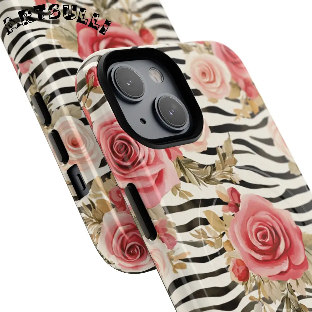 JAKKOUTTHEBXX Pink Floral Zebra MagSafe Phone Case 2025