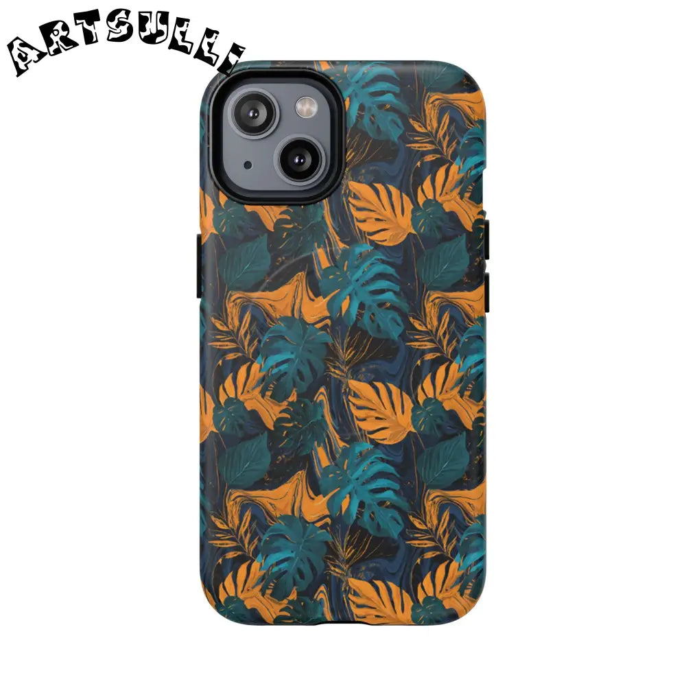 Tropical Leaf MagSafe Phone Case, Artsulli - Art is Long, Life is Short, Phone Case, Size, iPhone 14, Surface, Matte, , , 25773370328331436347