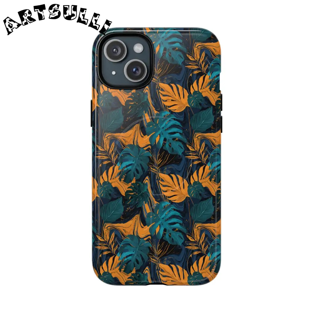 Tropical Leaf MagSafe Phone Case, Artsulli - Art is Long, Life is Short, Phone Case, Size, iPhone 15 Plus, Surface, Glossy, , , 19750619709259443070