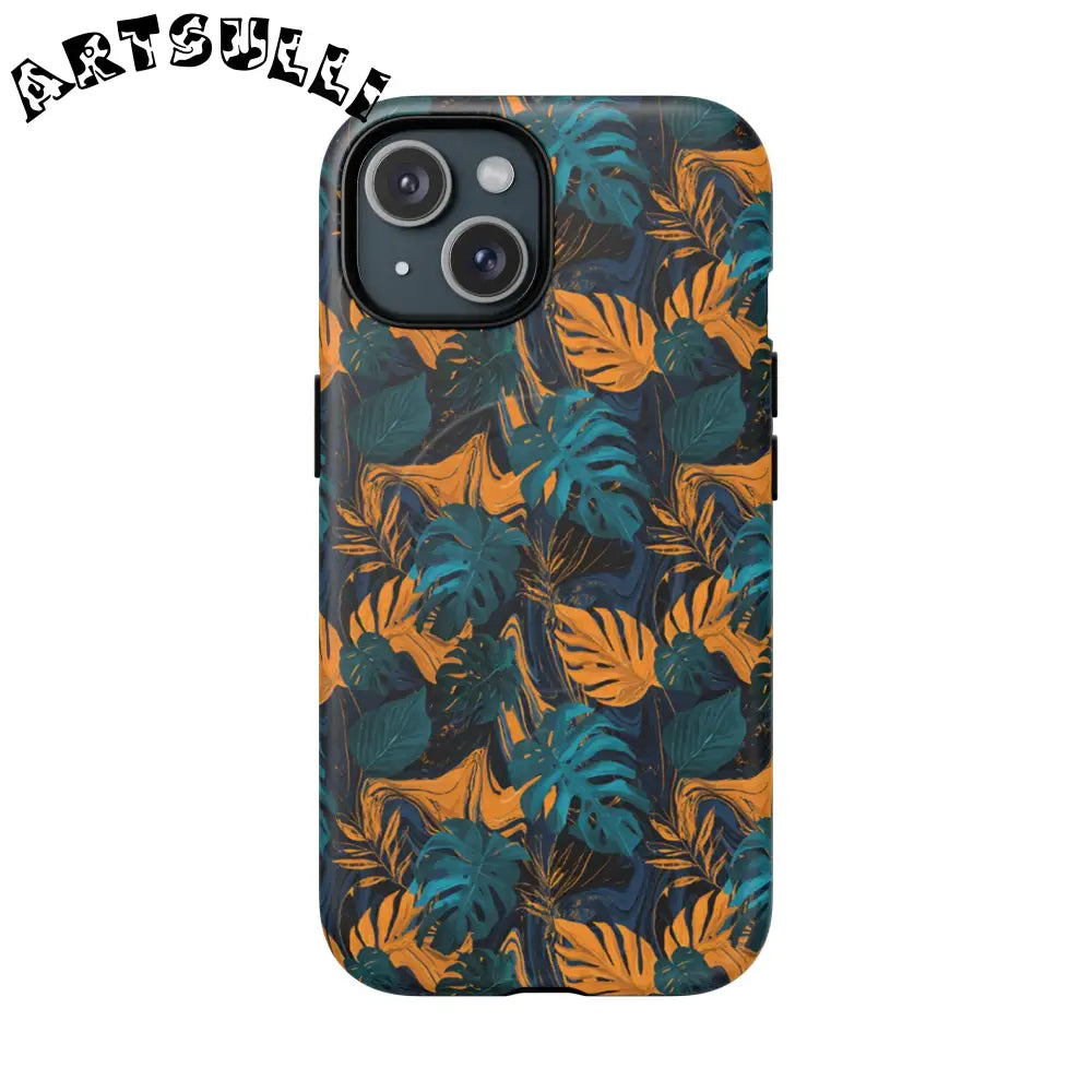 Tropical Leaf MagSafe Phone Case, Artsulli - Art is Long, Life is Short, Phone Case, Size, iPhone 15, Surface, Matte, , , 65662921588211567400