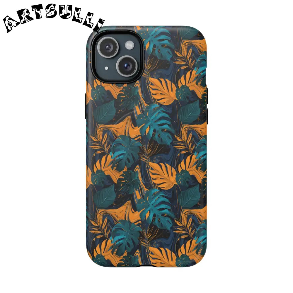 Tropical Leaf MagSafe Phone Case, Artsulli - Art is Long, Life is Short, Phone Case, Size, iPhone 15 Plus, Surface, Matte, , , 23061328310597632926