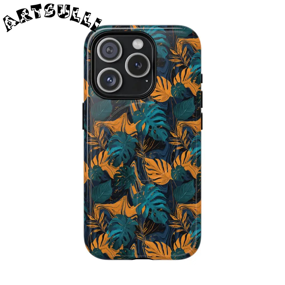 Tropical Leaf MagSafe Phone Case, Artsulli - Art is Long, Life is Short, Phone Case, Size, iPhone 15 Pro, Surface, Glossy, , , 56664747686137889582