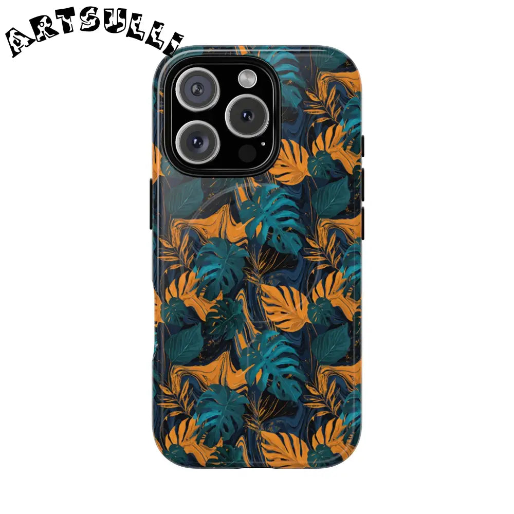 Tropical Leaf MagSafe Phone Case, Artsulli - Art is Long, Life is Short, Phone Case, Size, iPhone 16 Pro, Surface, Glossy, , , 15497640899244028922
