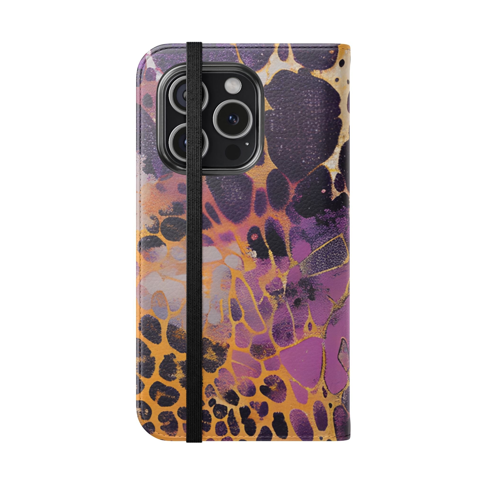 Vibrant Abstract Art Flip Cases, Artsulli - Art is Long, Life is Short, Phone Case, , , , , , ,