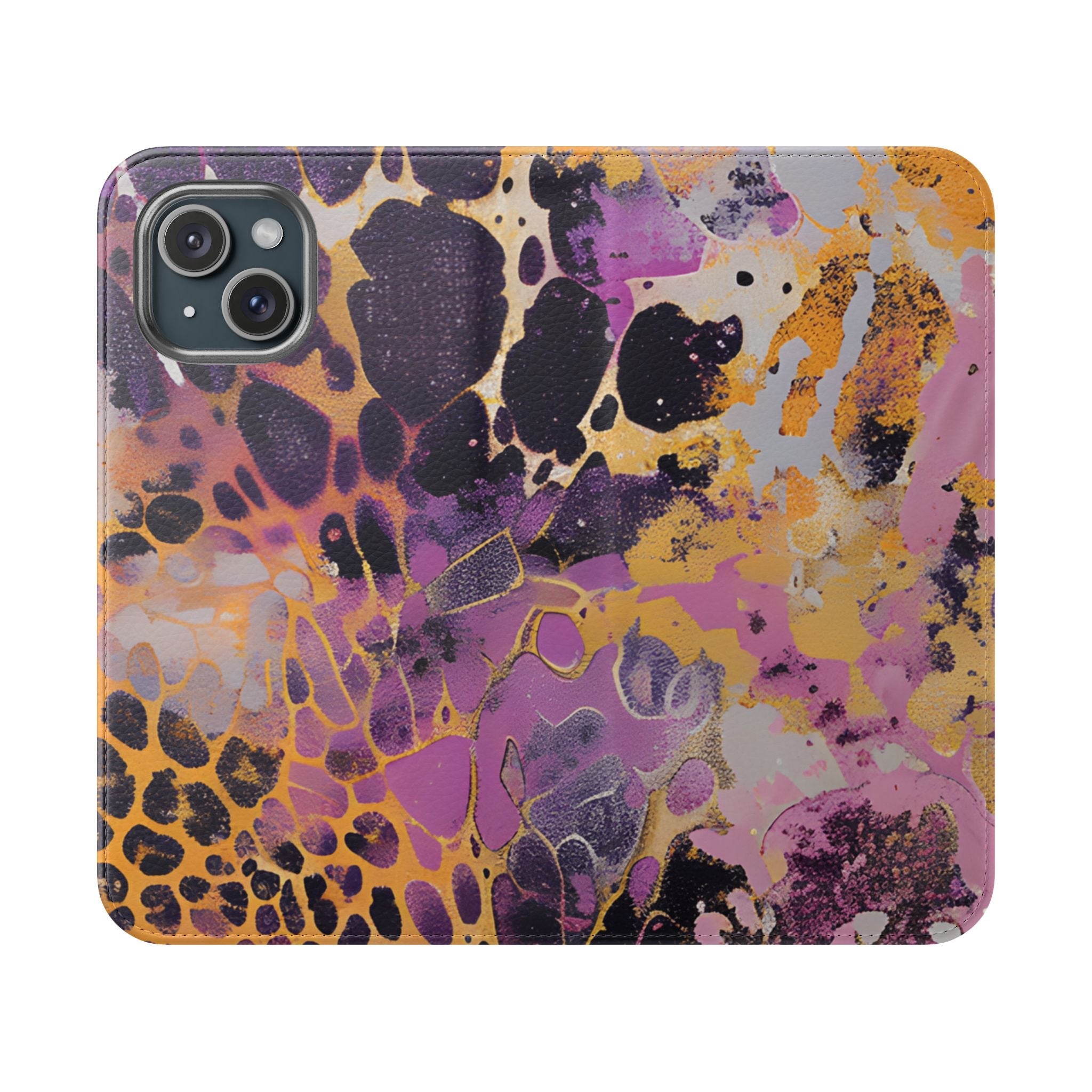 Vibrant Abstract Art Flip Cases, Artsulli - Art is Long, Life is Short, Phone Case, Size, iPhone 15, , , , , 26385772899039813344