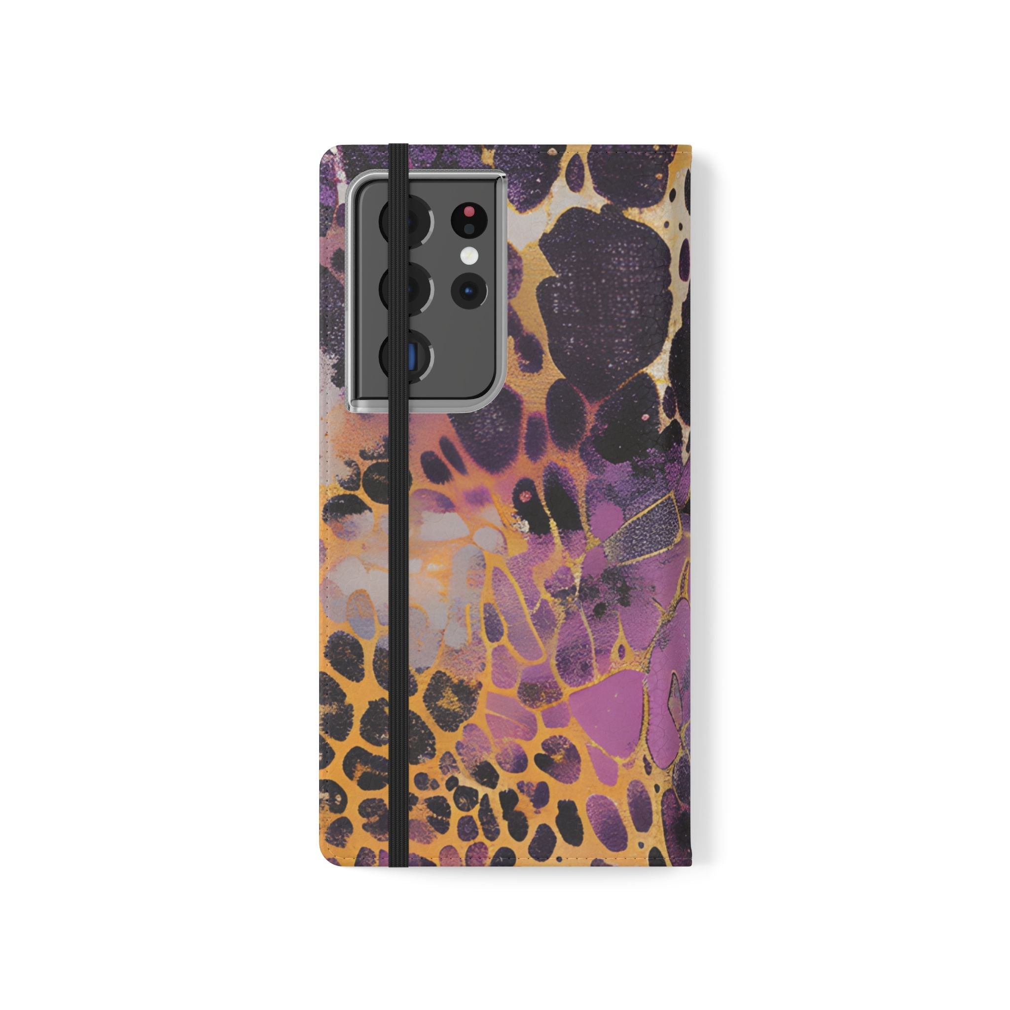 Vibrant Abstract Art Flip Cases, Artsulli - Art is Long, Life is Short, Phone Case, , , , , , ,